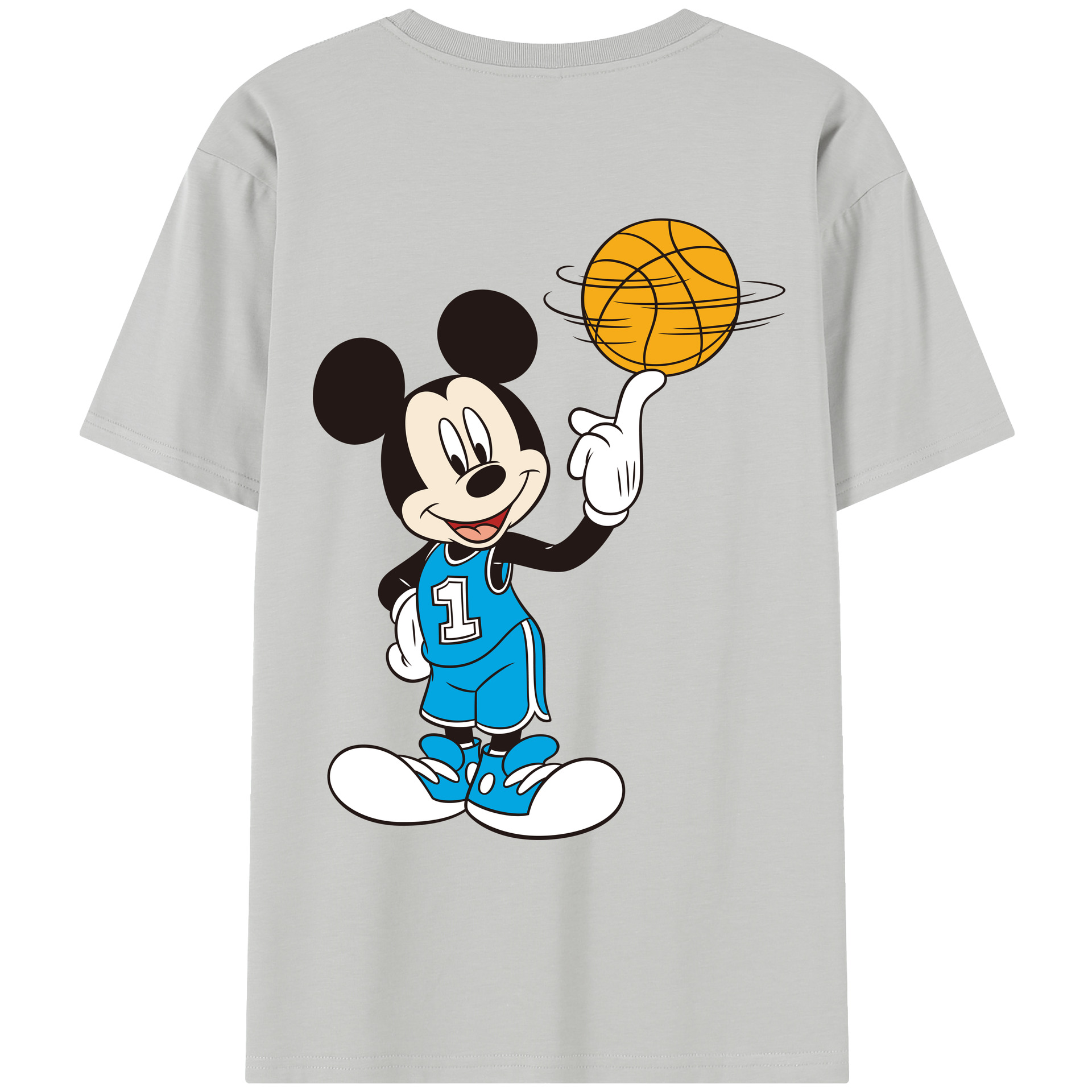（画像用） ミッキーマウス Mickey Mouse レディース半袖Tシャツ(バックプリント)
