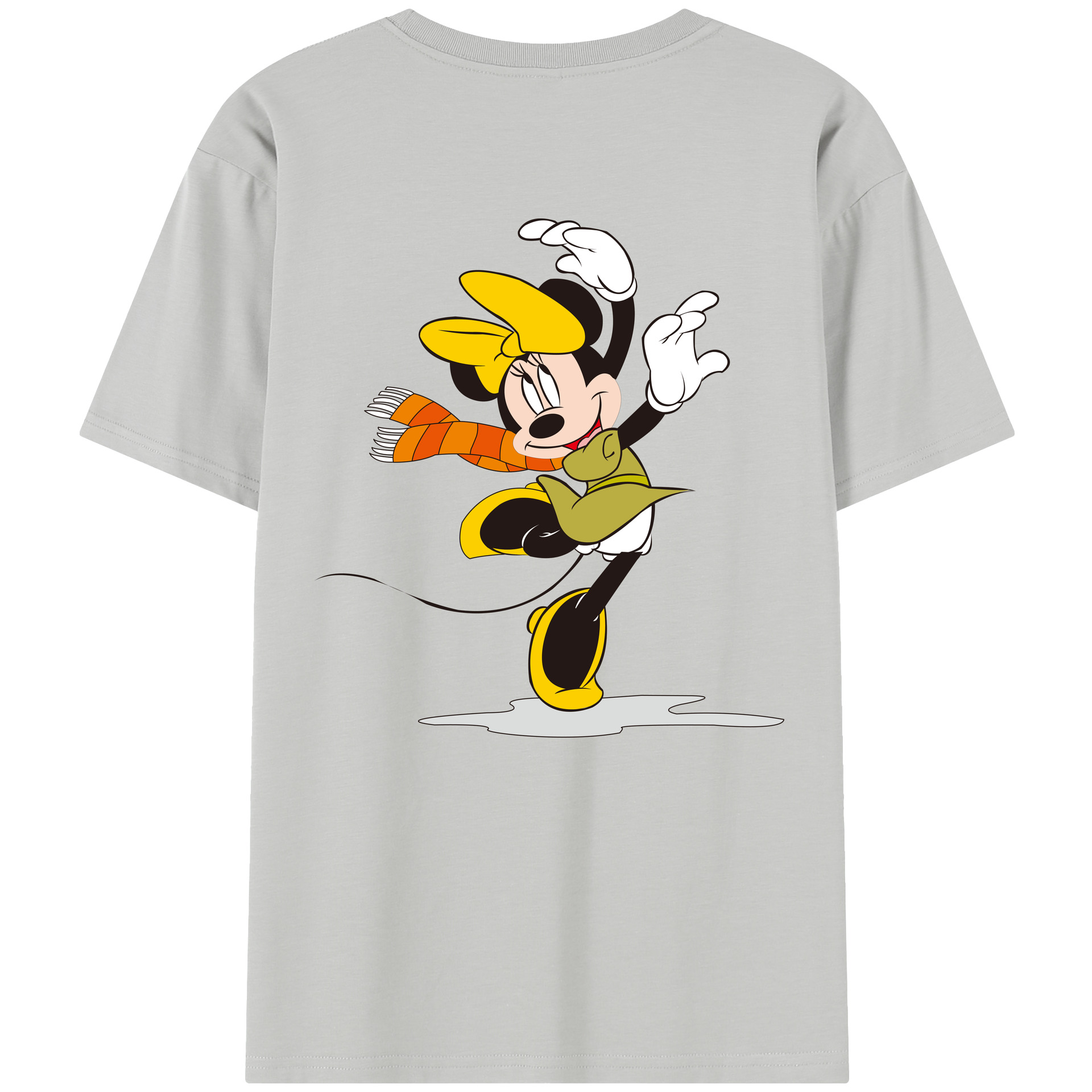 （画像用） ミッキーマウス Mickey Mouse レディース半袖Tシャツ(バックプリント)