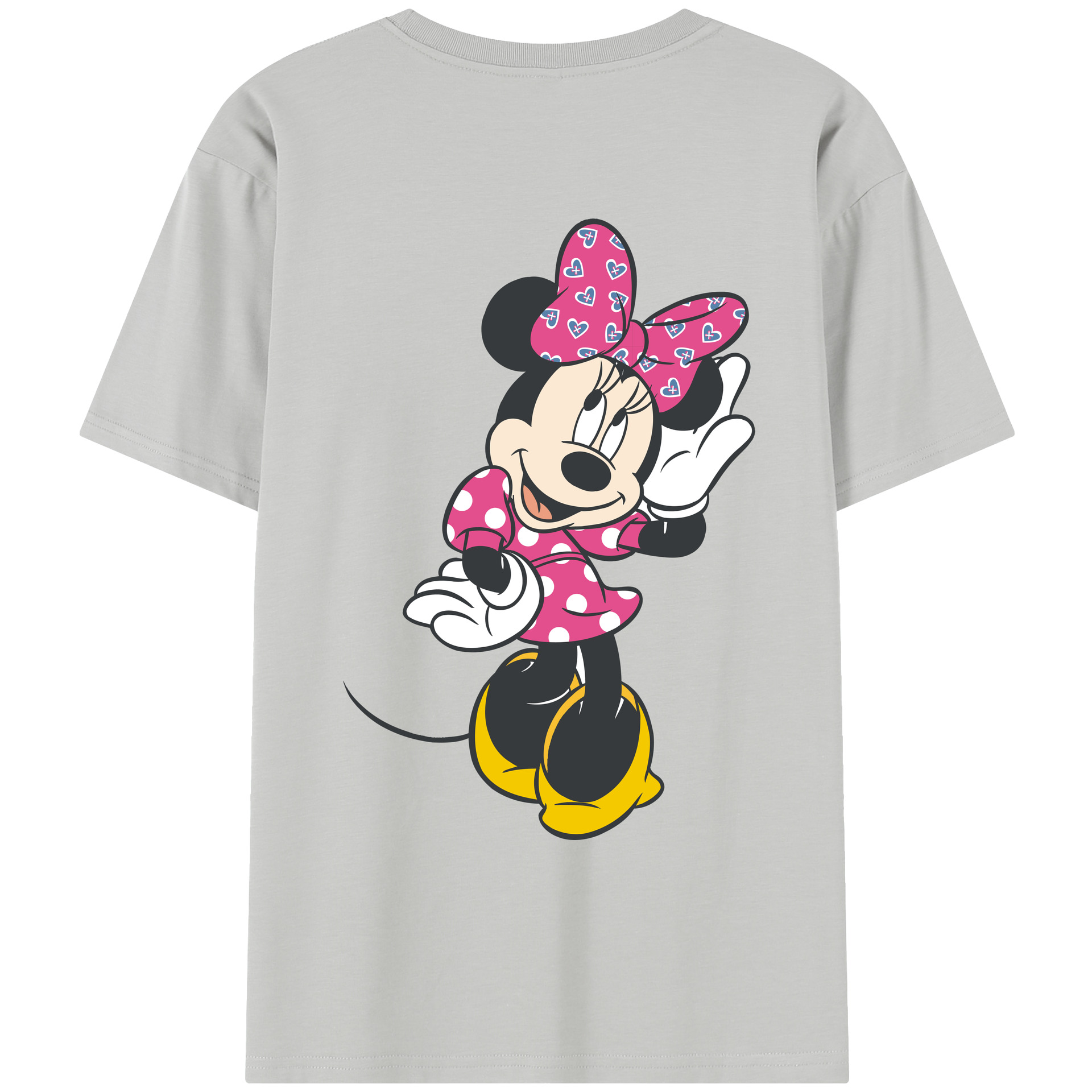 （画像用） ミッキーマウス Mickey Mouse レディース半袖Tシャツ(バックプリント)