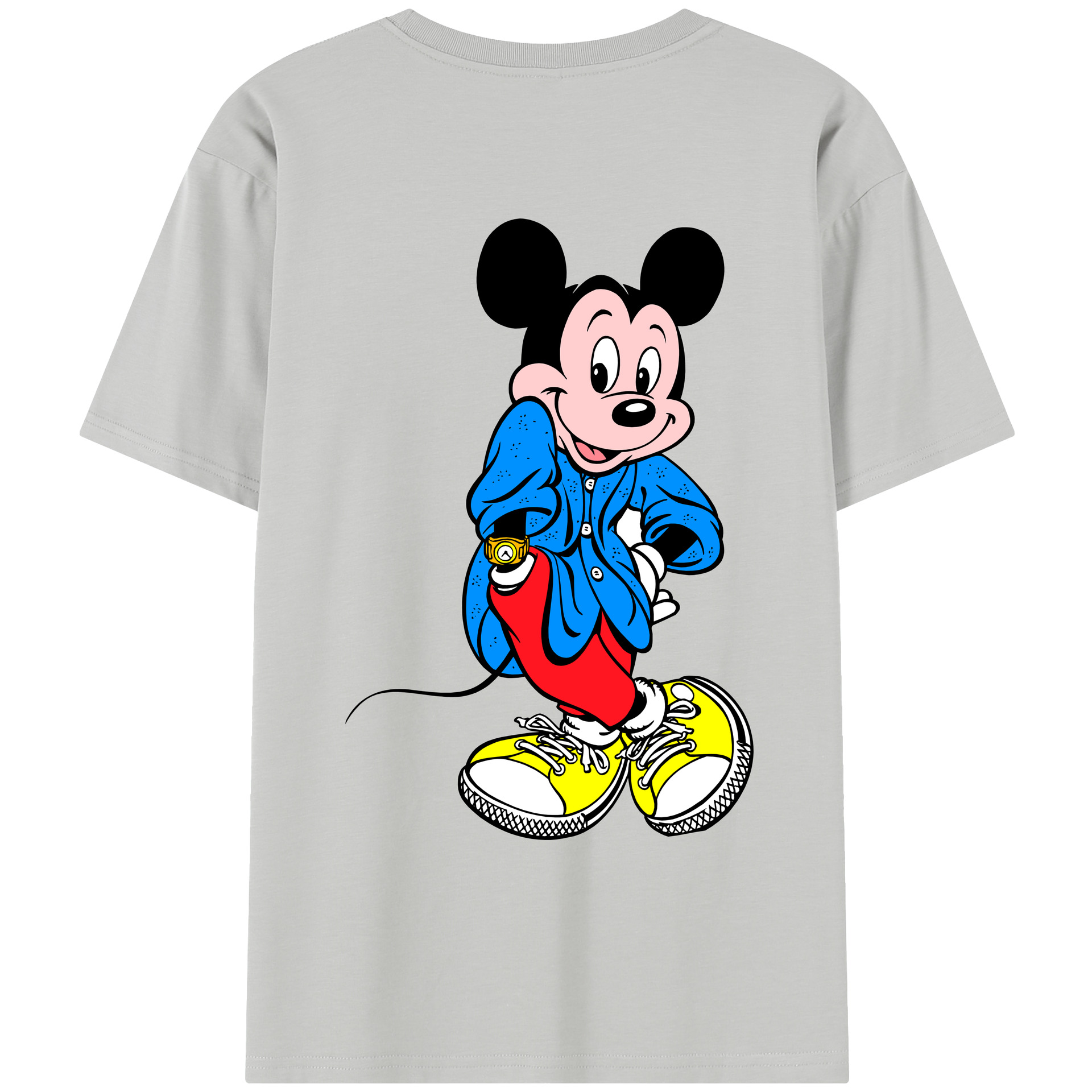 （画像用） ミッキーマウス Mickey Mouse レディース半袖Tシャツ(バックプリント)