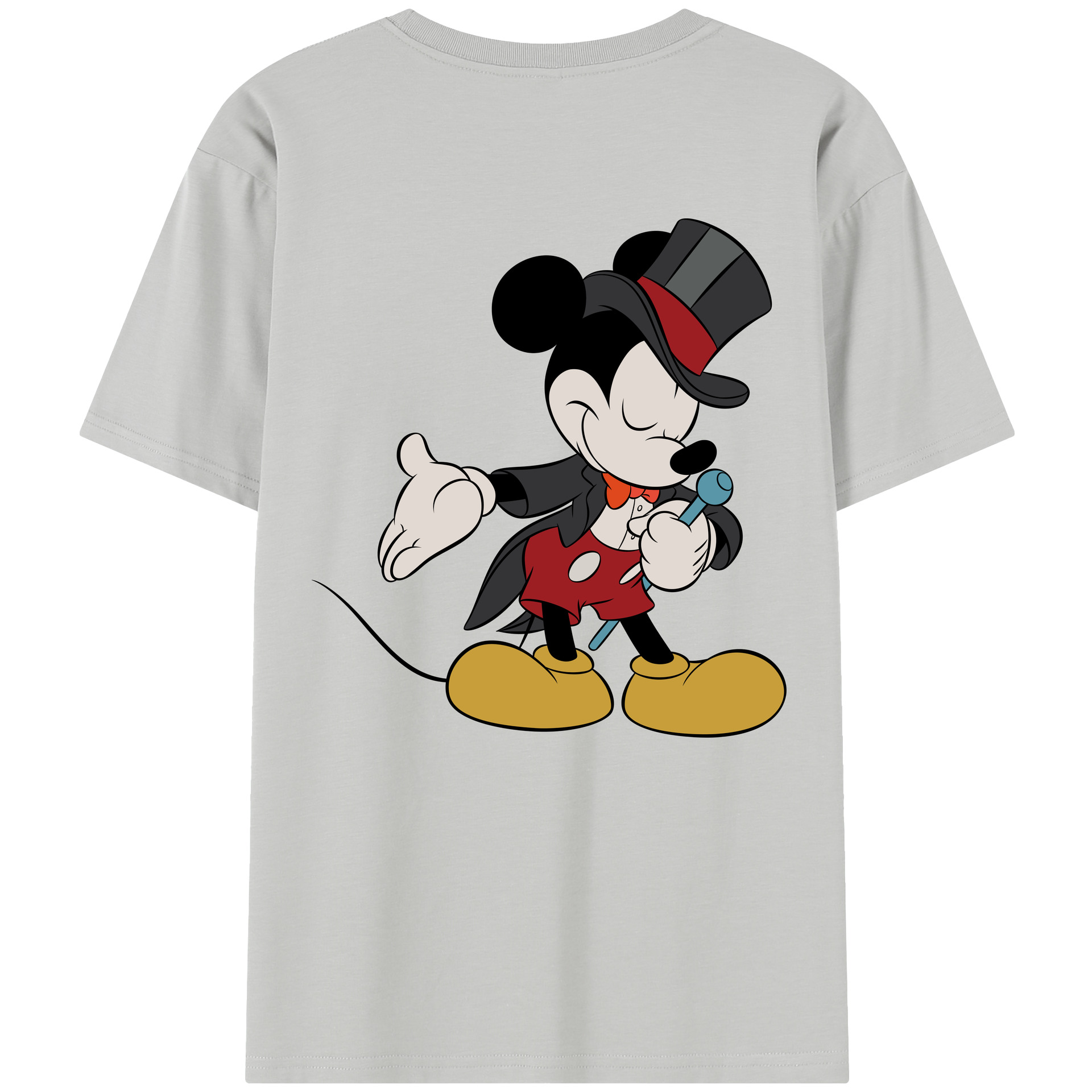 （画像用） ミッキーマウス Mickey Mouse レディース半袖Tシャツ(バックプリント)