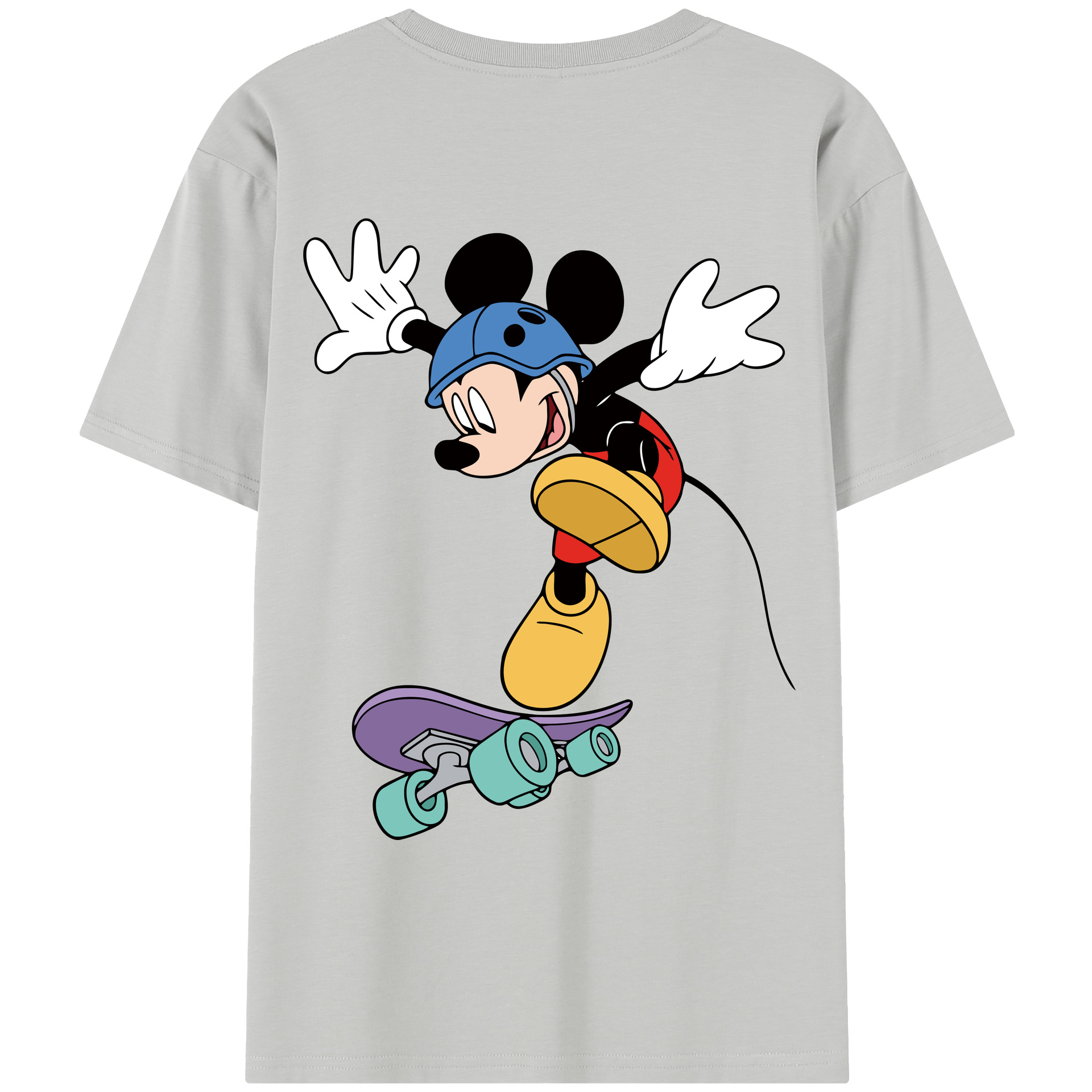 （画像用） ミッキーマウス Mickey Mouse レディース半袖Tシャツ(バックプリント)