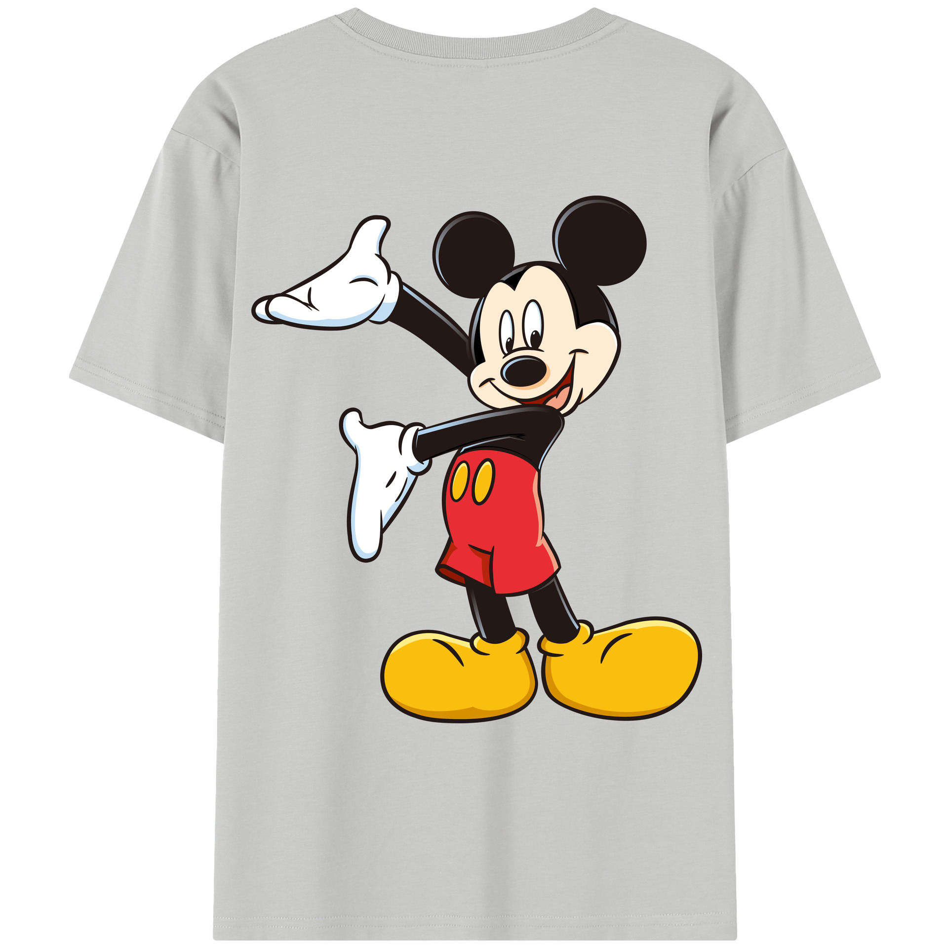 （画像用） ミッキーマウス Mickey Mouse レディース半袖Tシャツ(バックプリント)