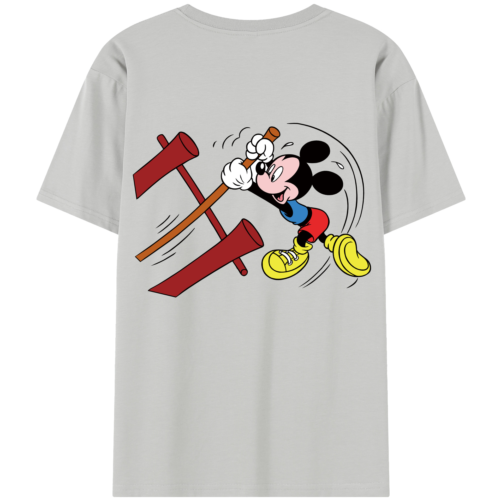 （画像用） ミッキーマウス Mickey Mouse レディース半袖Tシャツ(バックプリント)