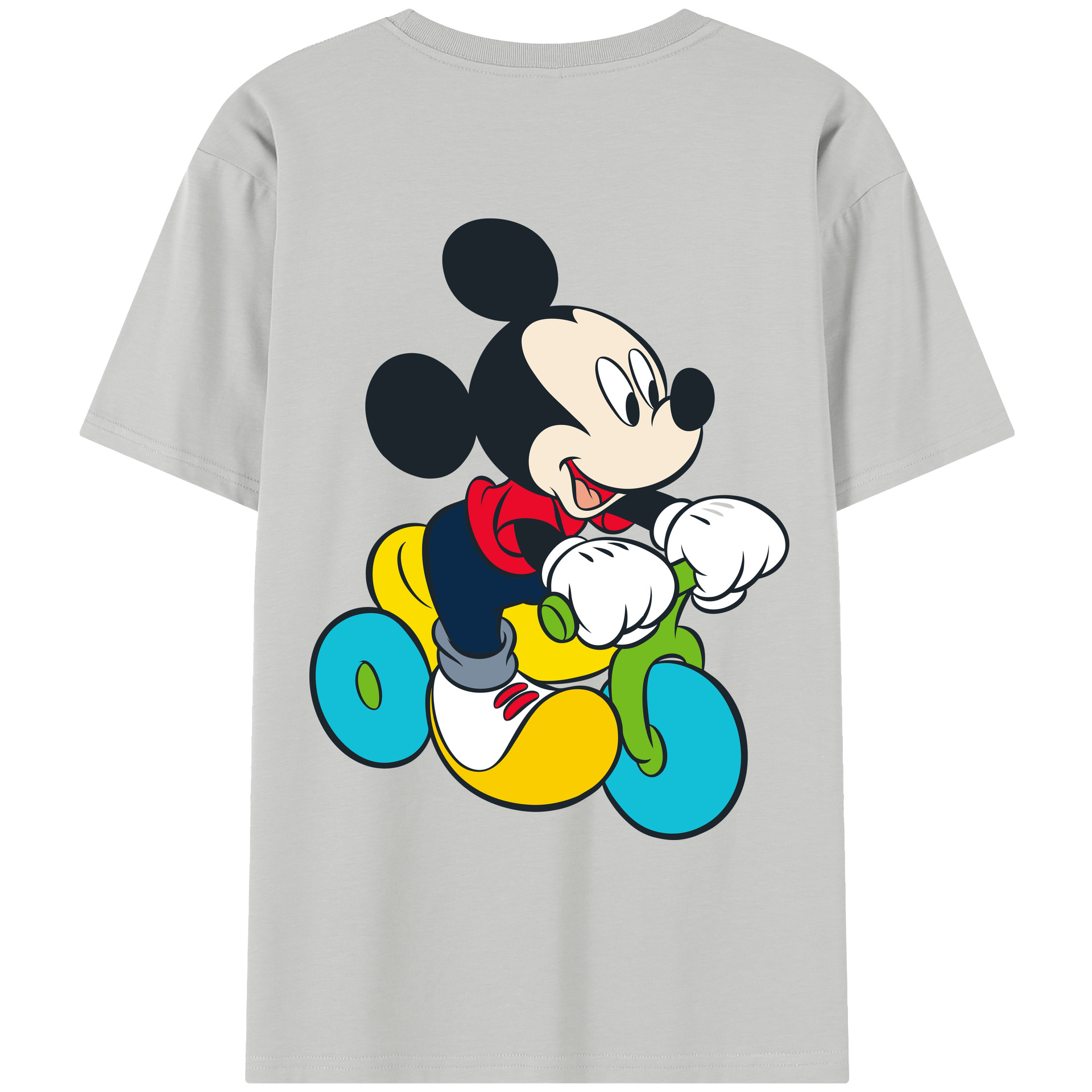 （画像用） ミッキーマウス Mickey Mouse レディース半袖Tシャツ(バックプリント)