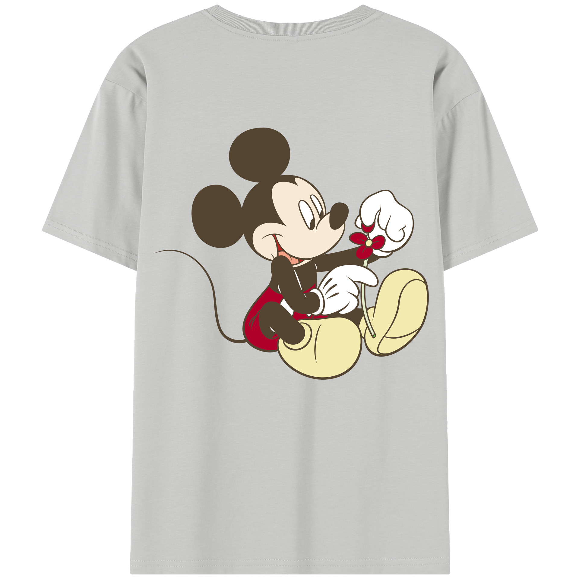 （画像用） ミッキーマウス Mickey Mouse レディース半袖Tシャツ(バックプリント)