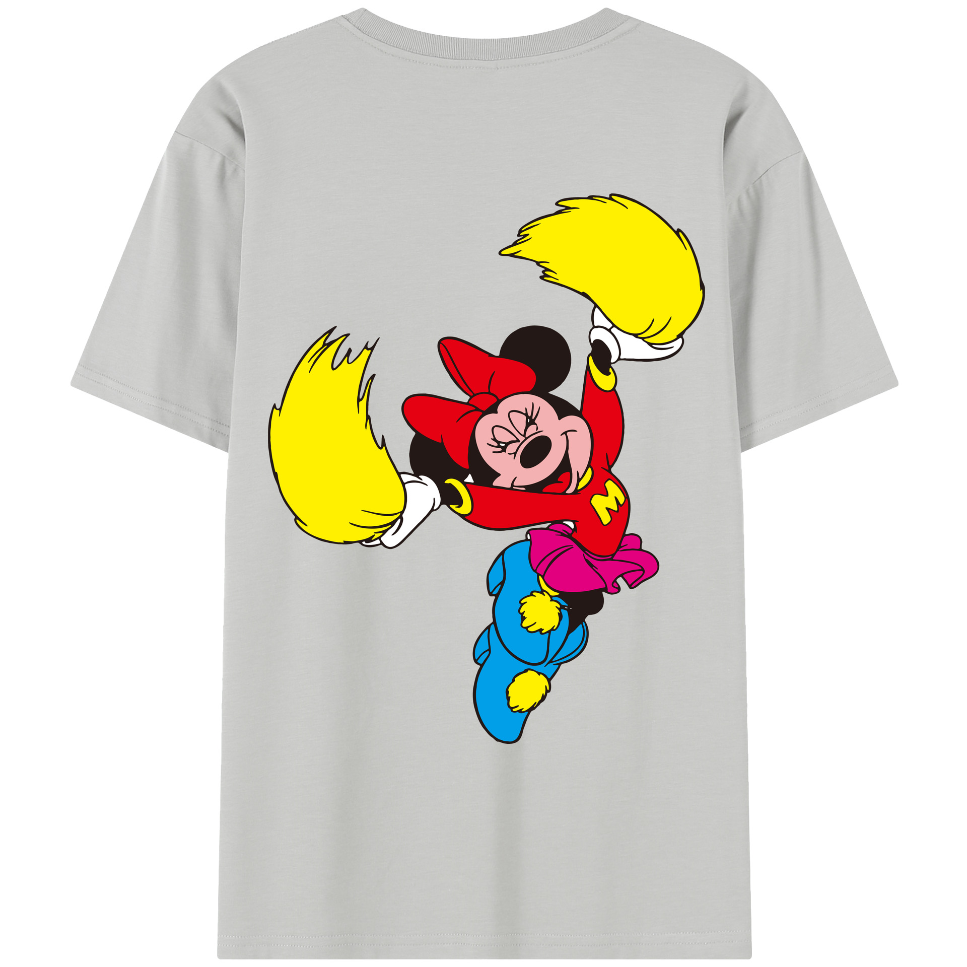 （画像用） ミッキーマウス Mickey Mouse レディース半袖Tシャツ(バックプリント)