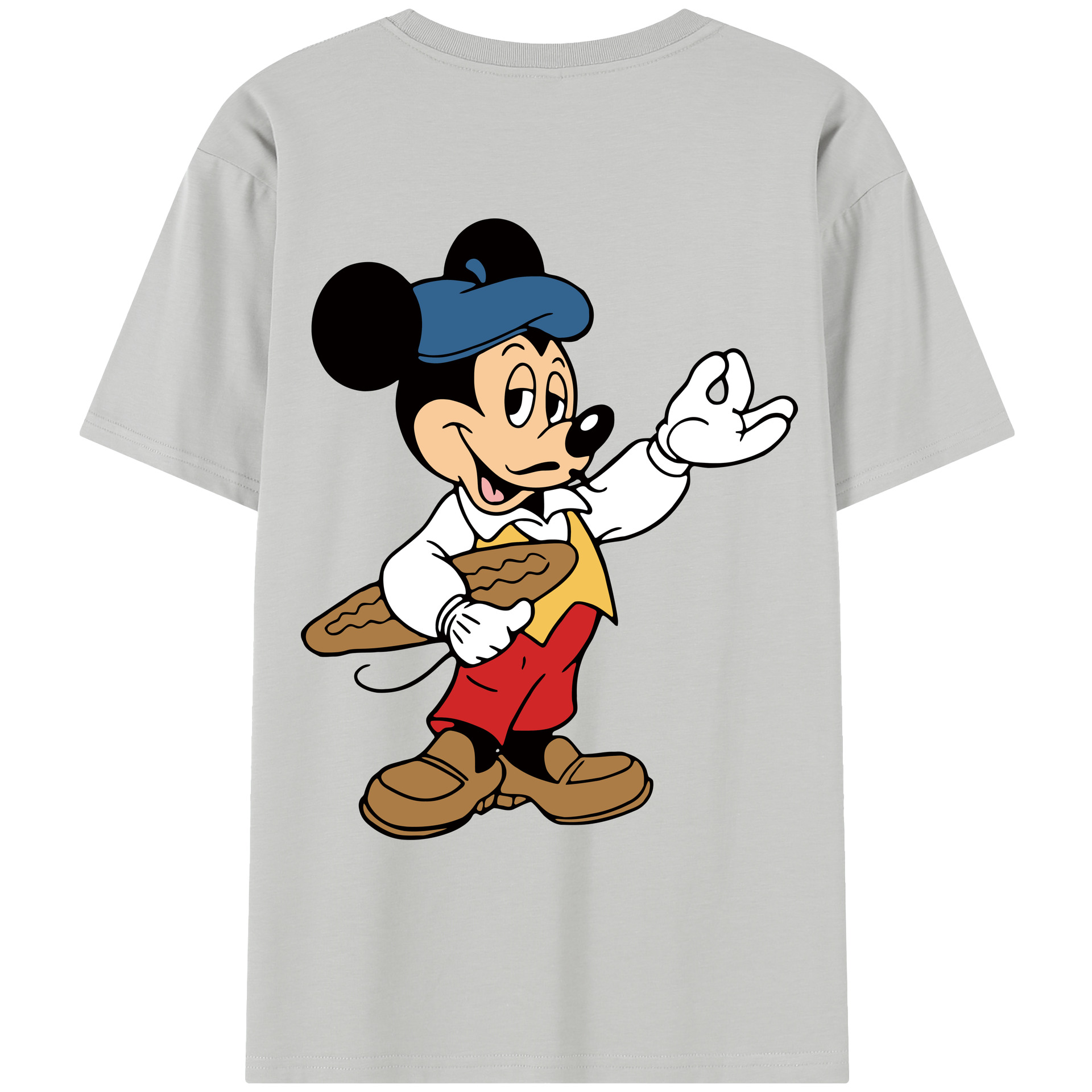 （画像用） ミッキーマウス Mickey Mouse レディース半袖Tシャツ(バックプリント)