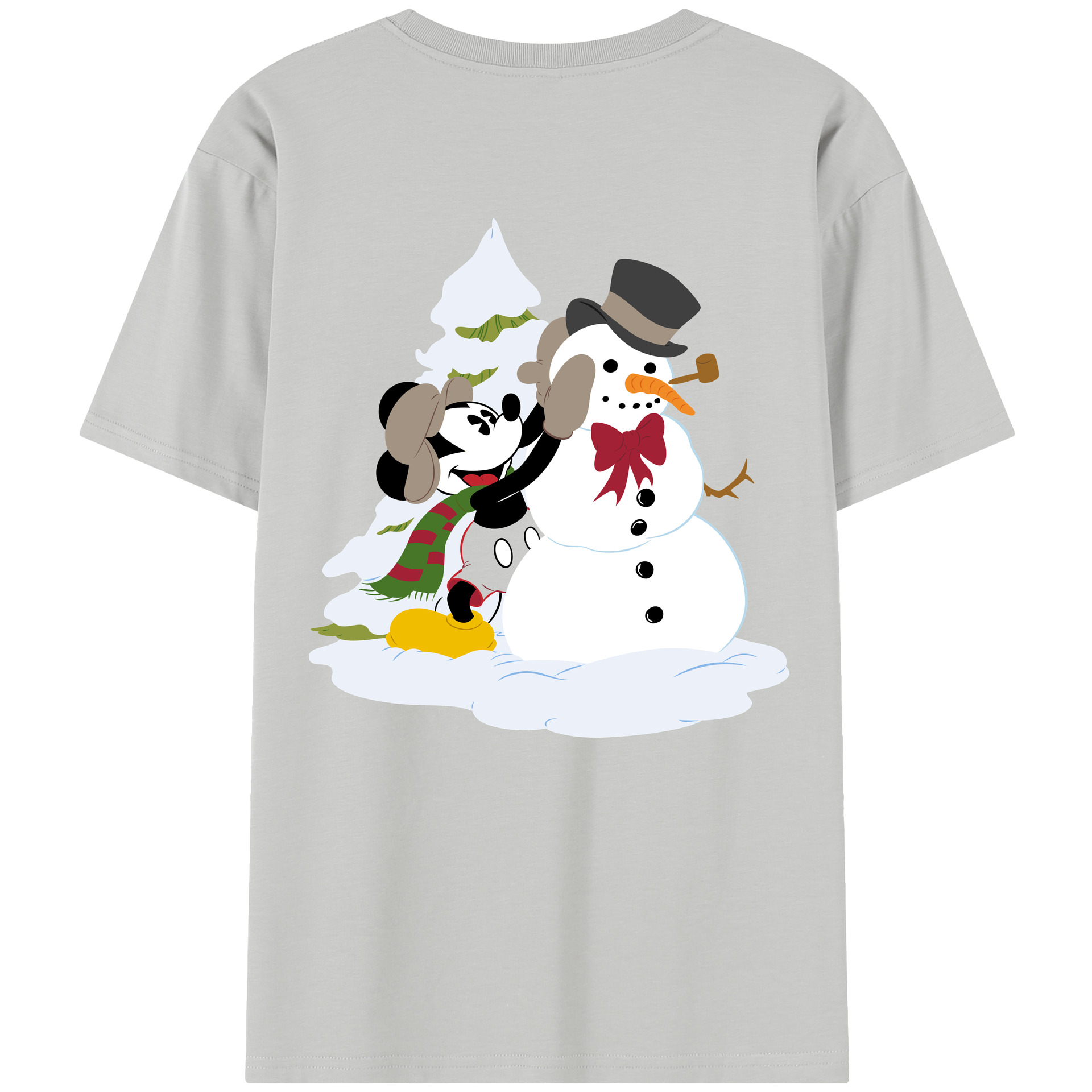 （画像用） ミッキーマウス Mickey Mouse レディース半袖Tシャツ(バックプリント)