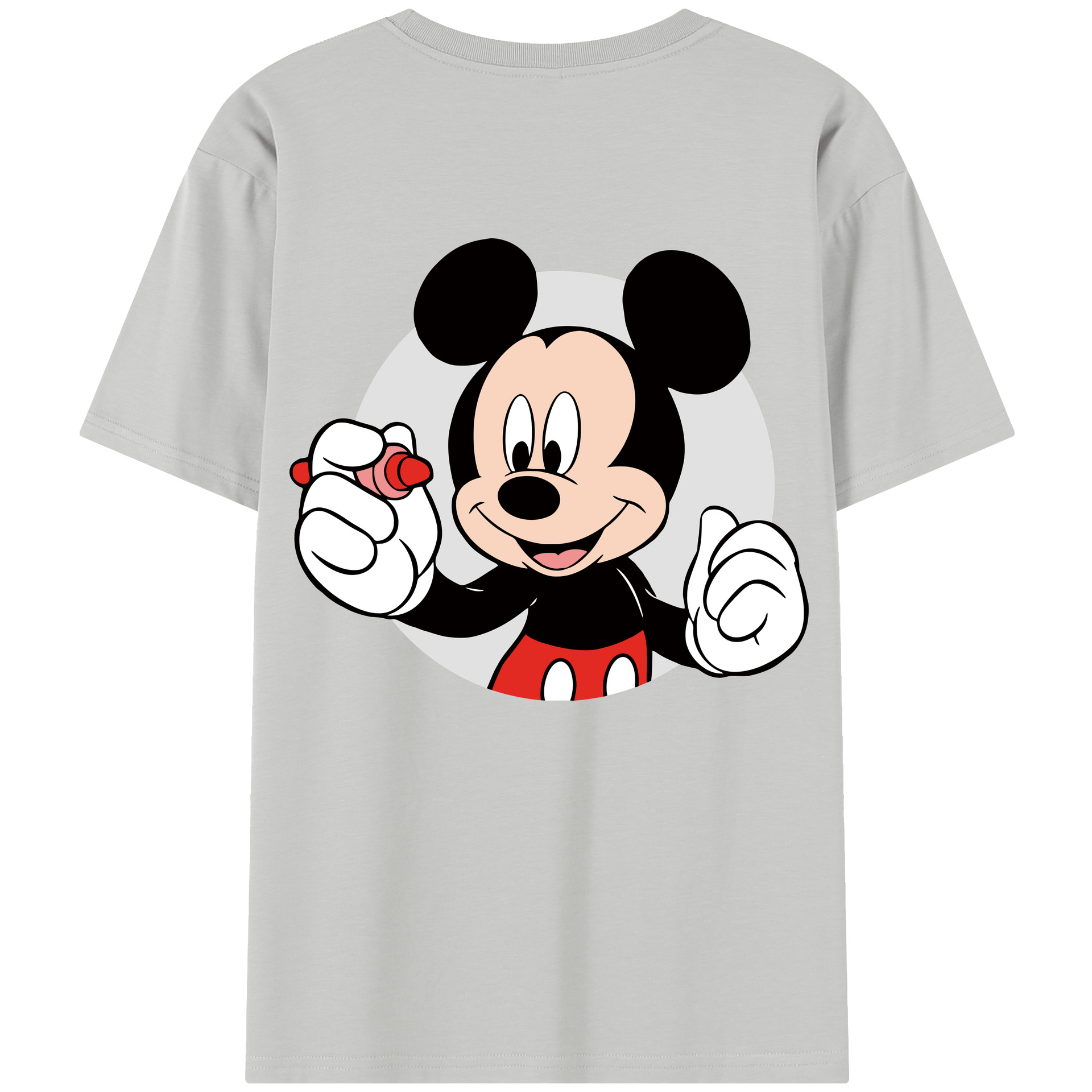（画像用） ミッキーマウス Mickey Mouse レディース半袖Tシャツ(バックプリント)