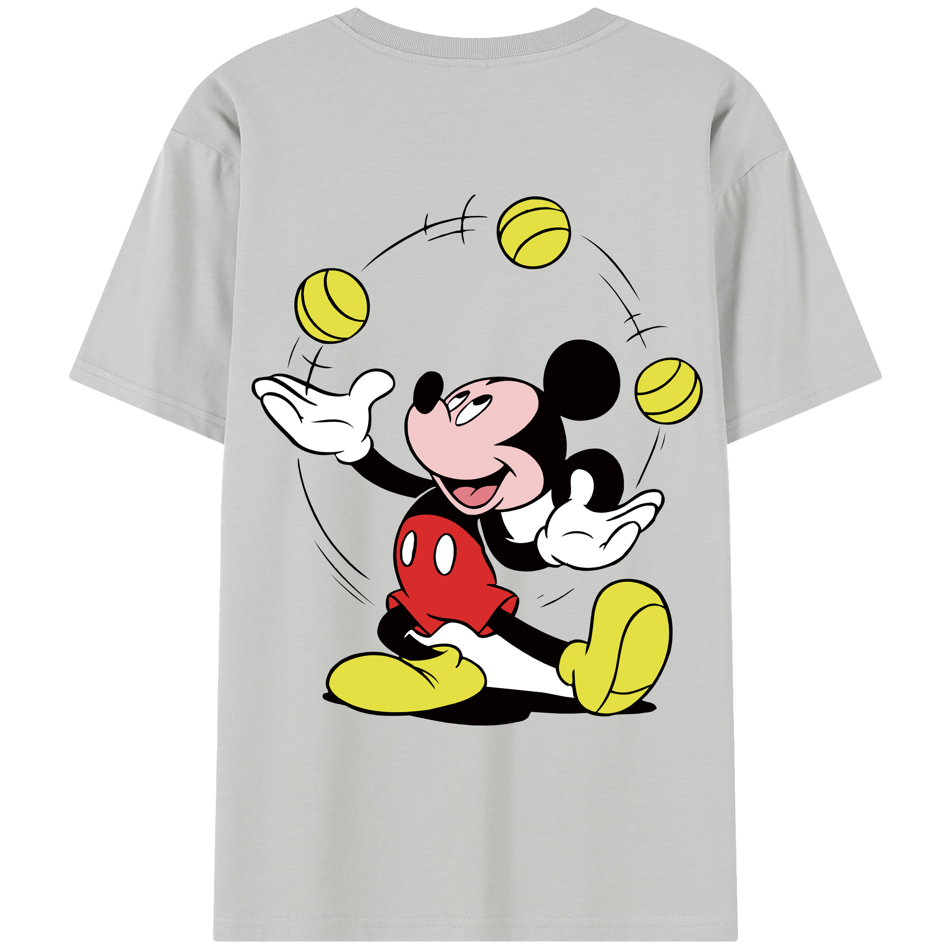 （画像用） ミッキーマウス Mickey Mouse レディース半袖Tシャツ(バックプリント)