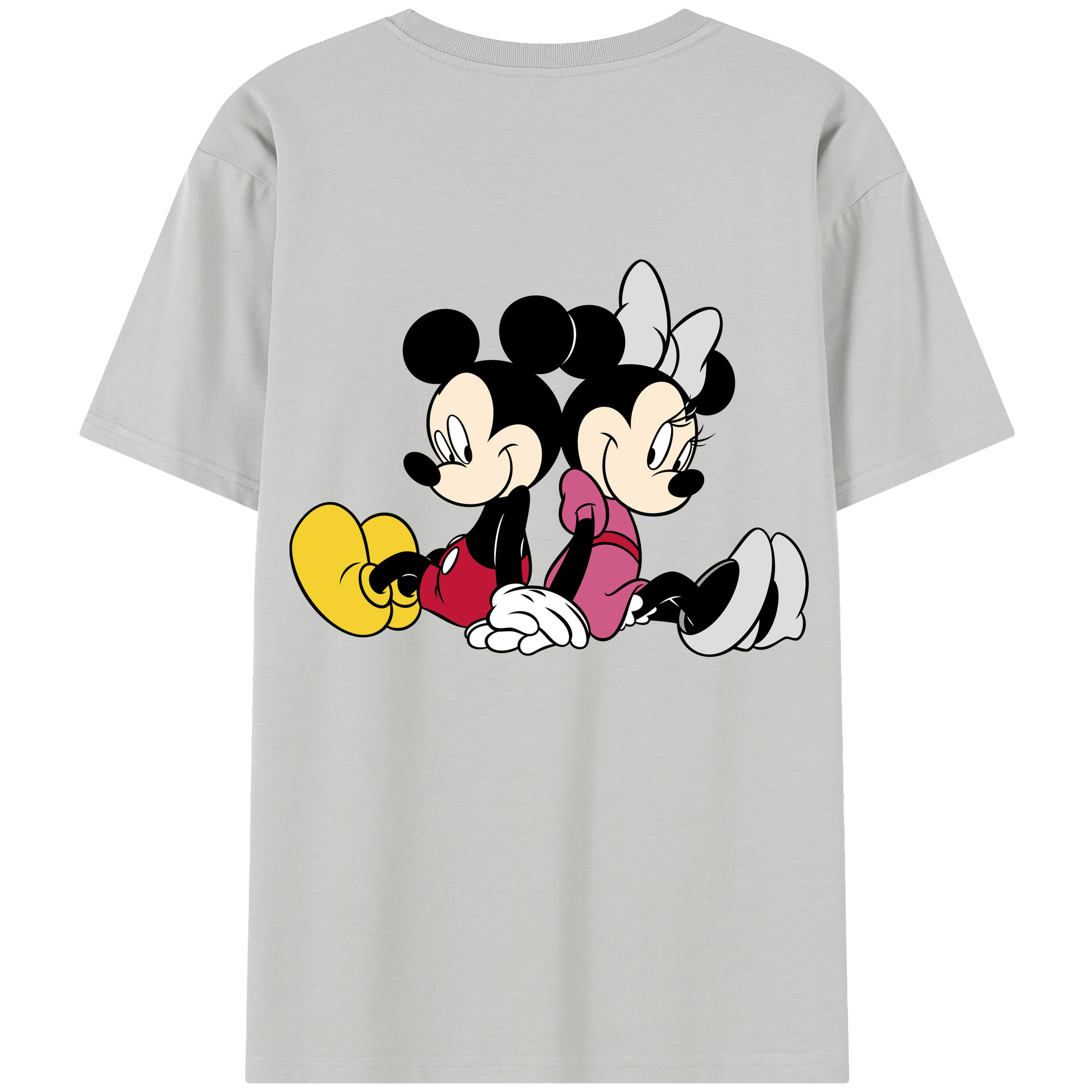 （画像用） ミッキーマウス Mickey Mouse レディース半袖Tシャツ(バックプリント)
