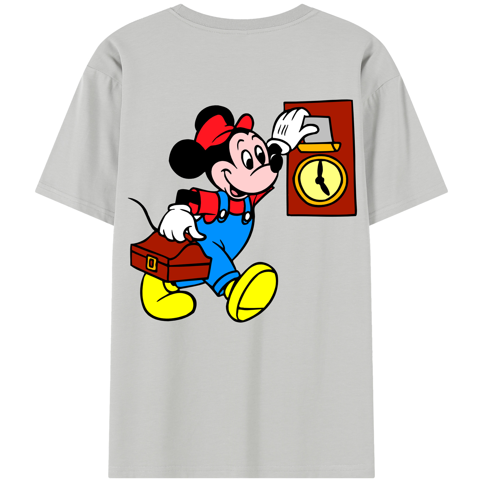 （画像用） ミッキーマウス Mickey Mouse レディース半袖Tシャツ(バックプリント)