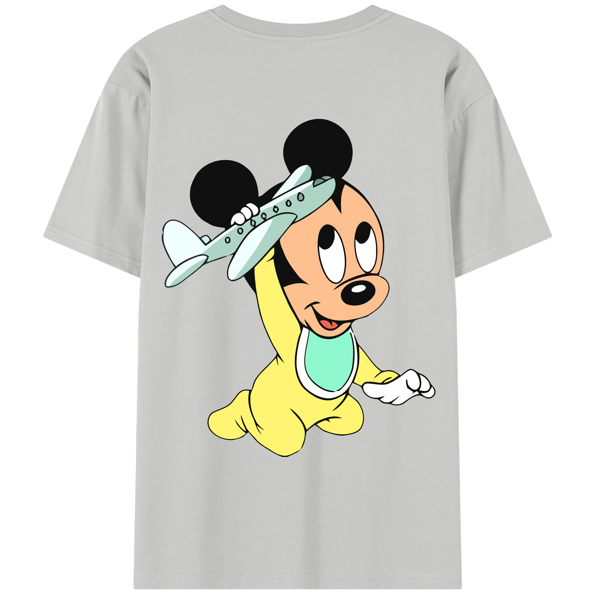 （画像用） ミッキーマウス Mickey Mouse レディース半袖Tシャツ(バックプリント)