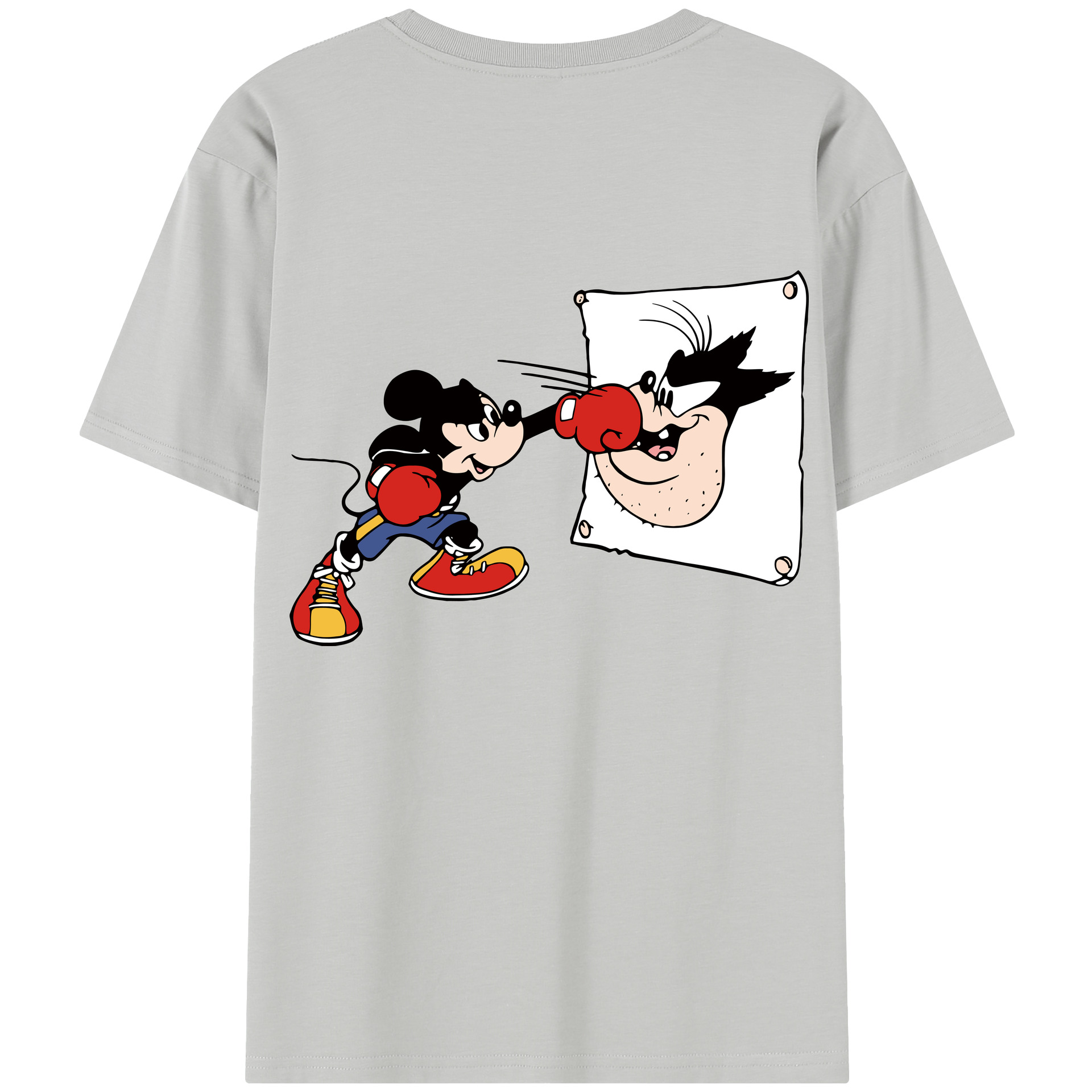 （画像用） ミッキーマウス Mickey Mouse レディース半袖Tシャツ(バックプリント)