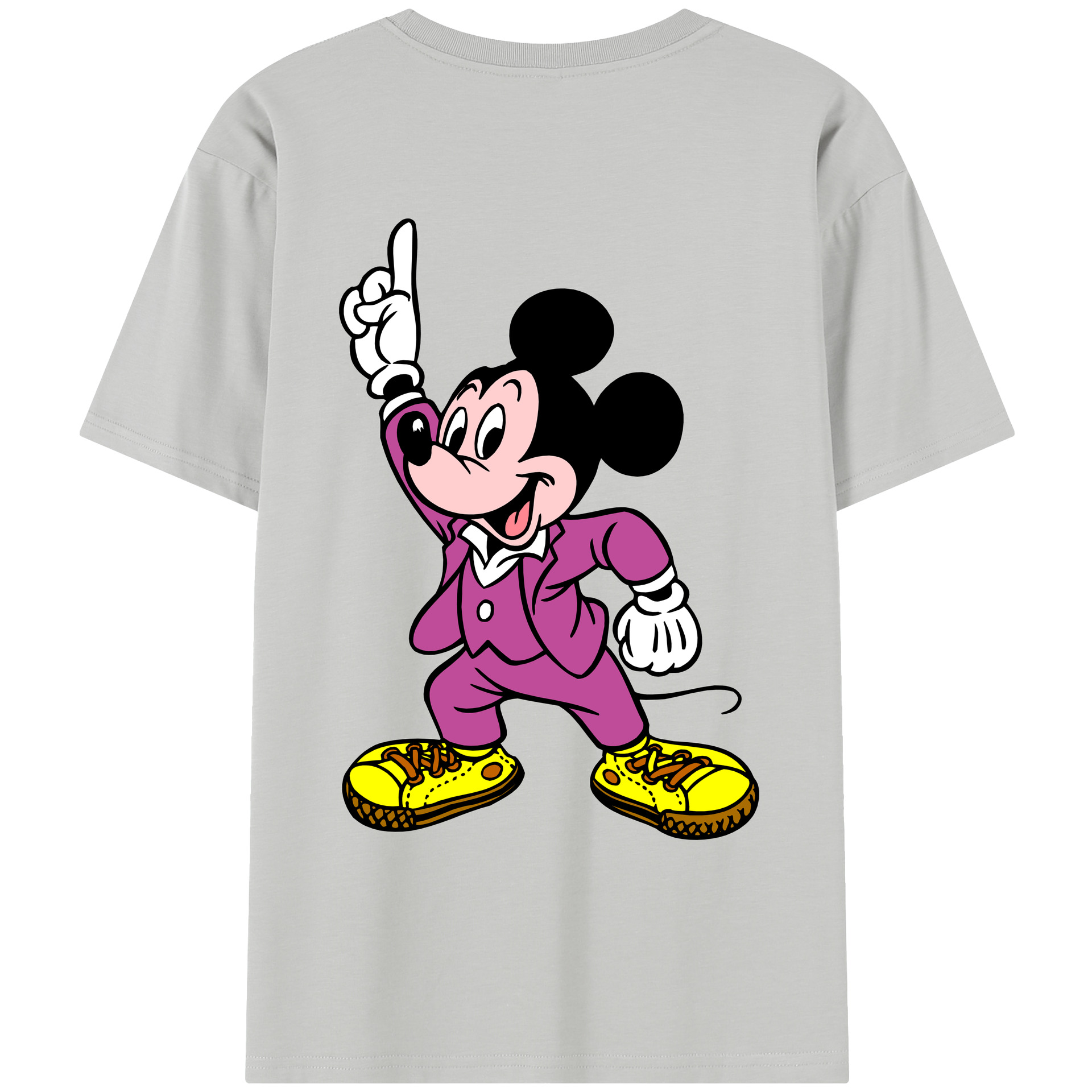 （画像用） ミッキーマウス Mickey Mouse レディース半袖Tシャツ(バックプリント)