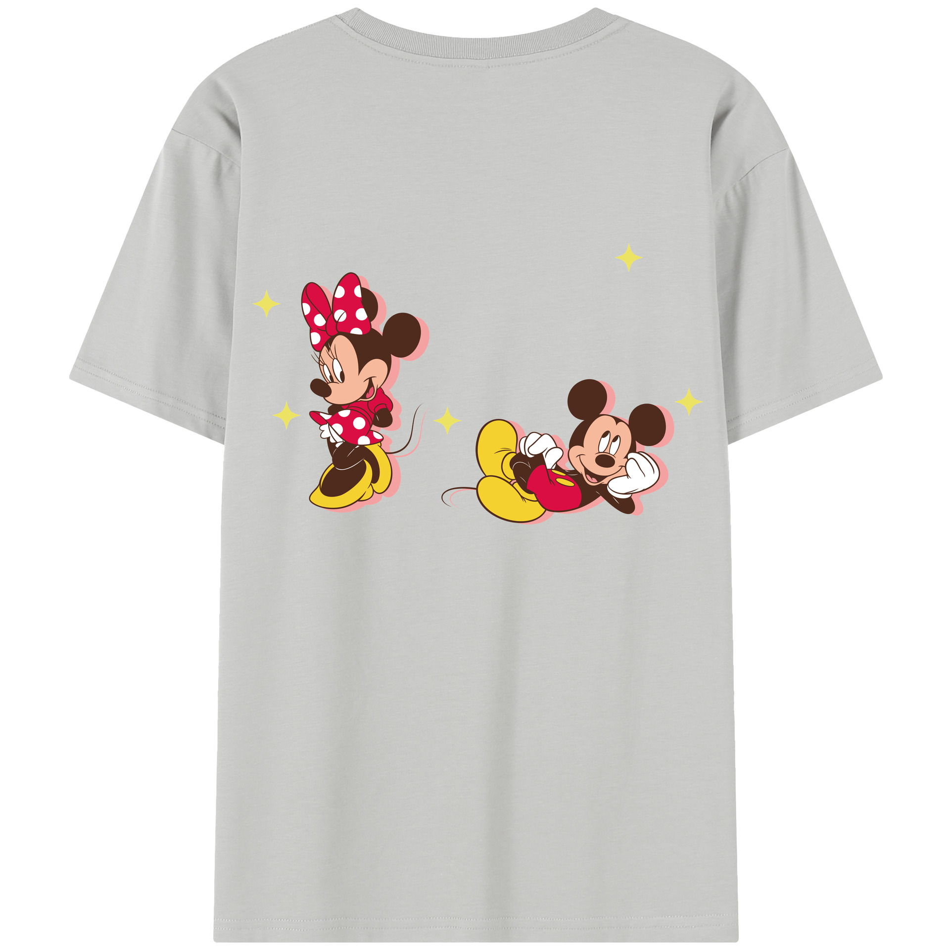 （画像用） ミッキーマウス Mickey Mouse レディース半袖Tシャツ(バックプリント)