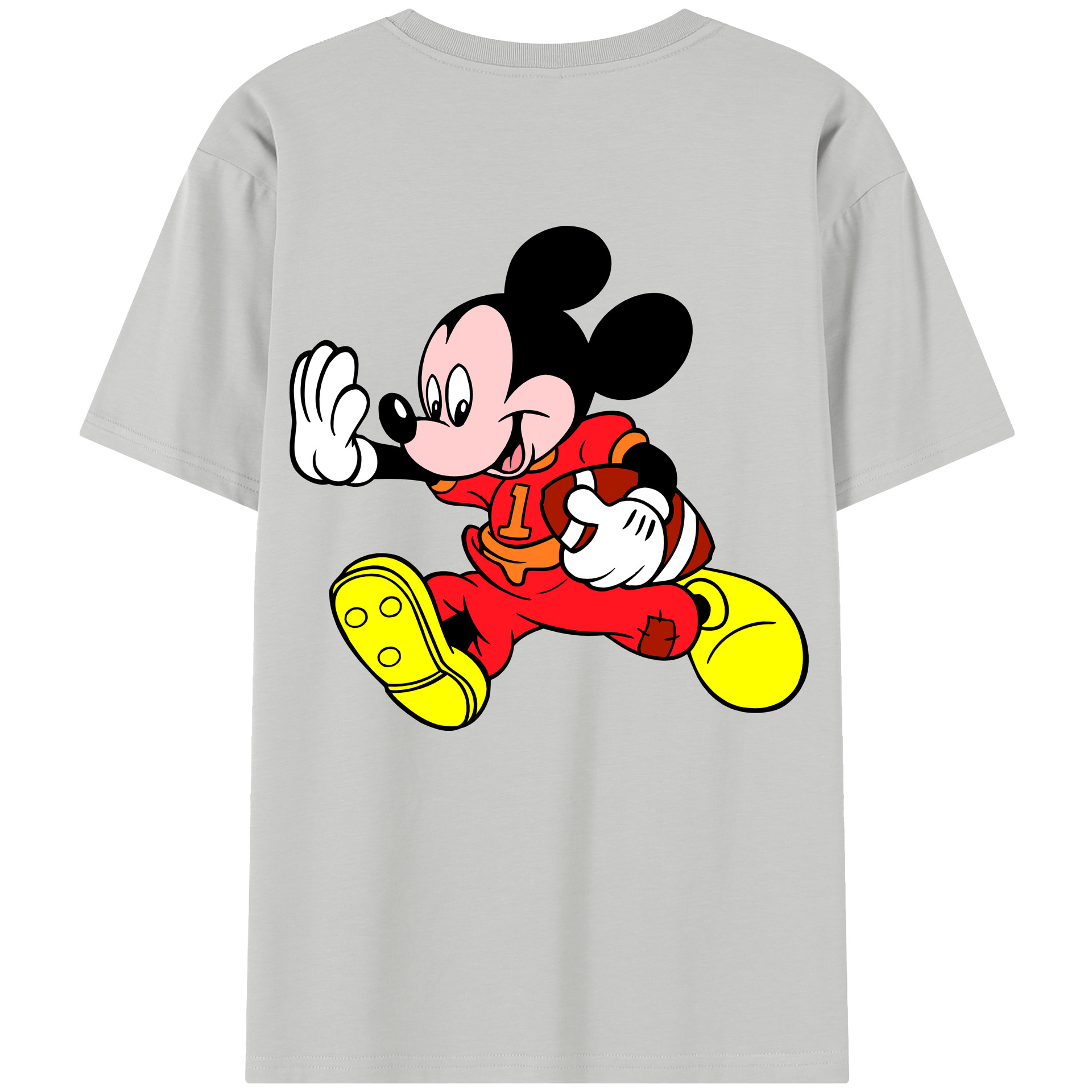 （画像用） ミッキーマウス Mickey Mouse レディース半袖Tシャツ(バックプリント)