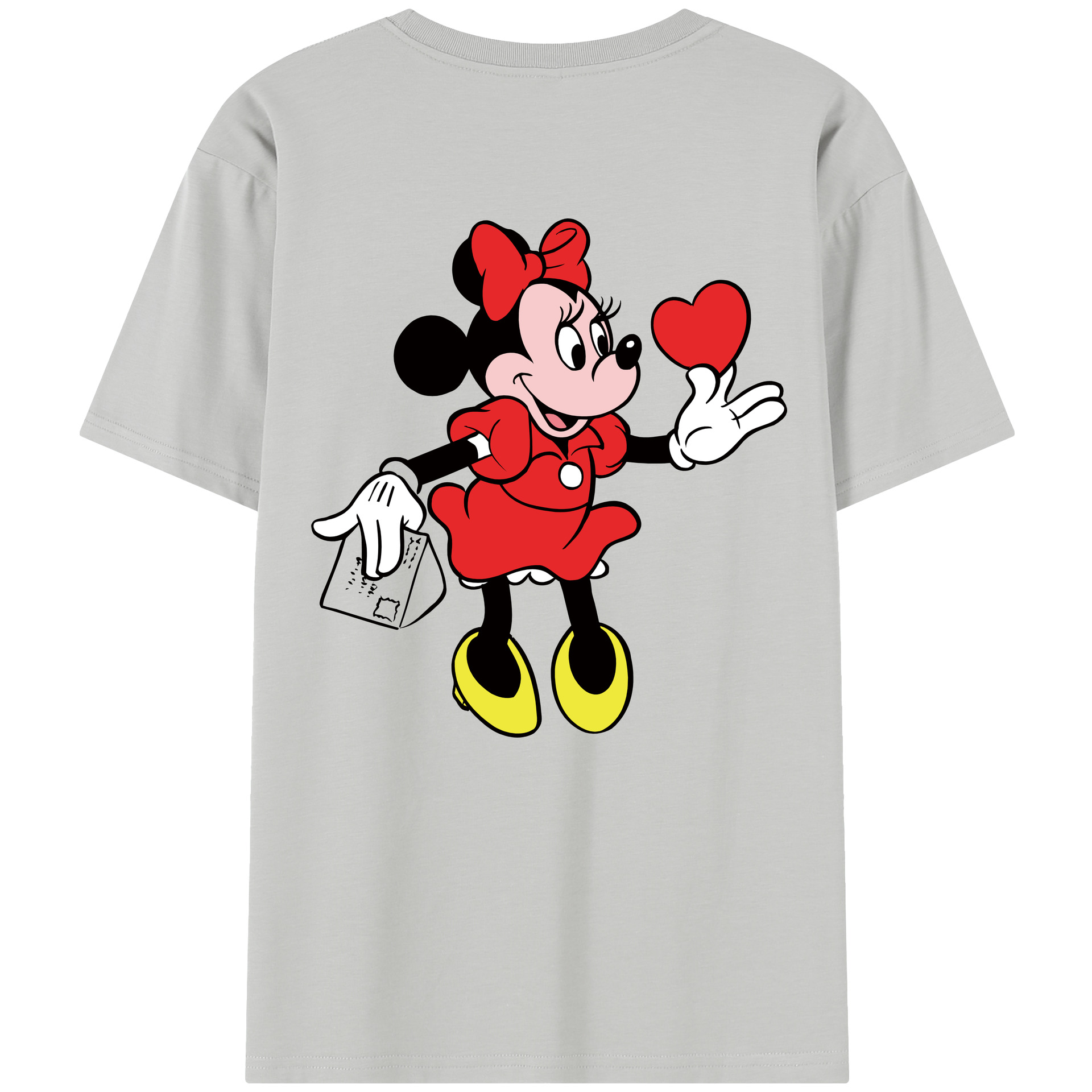 （画像用） ミッキーマウス Mickey Mouse レディース半袖Tシャツ(バックプリント)