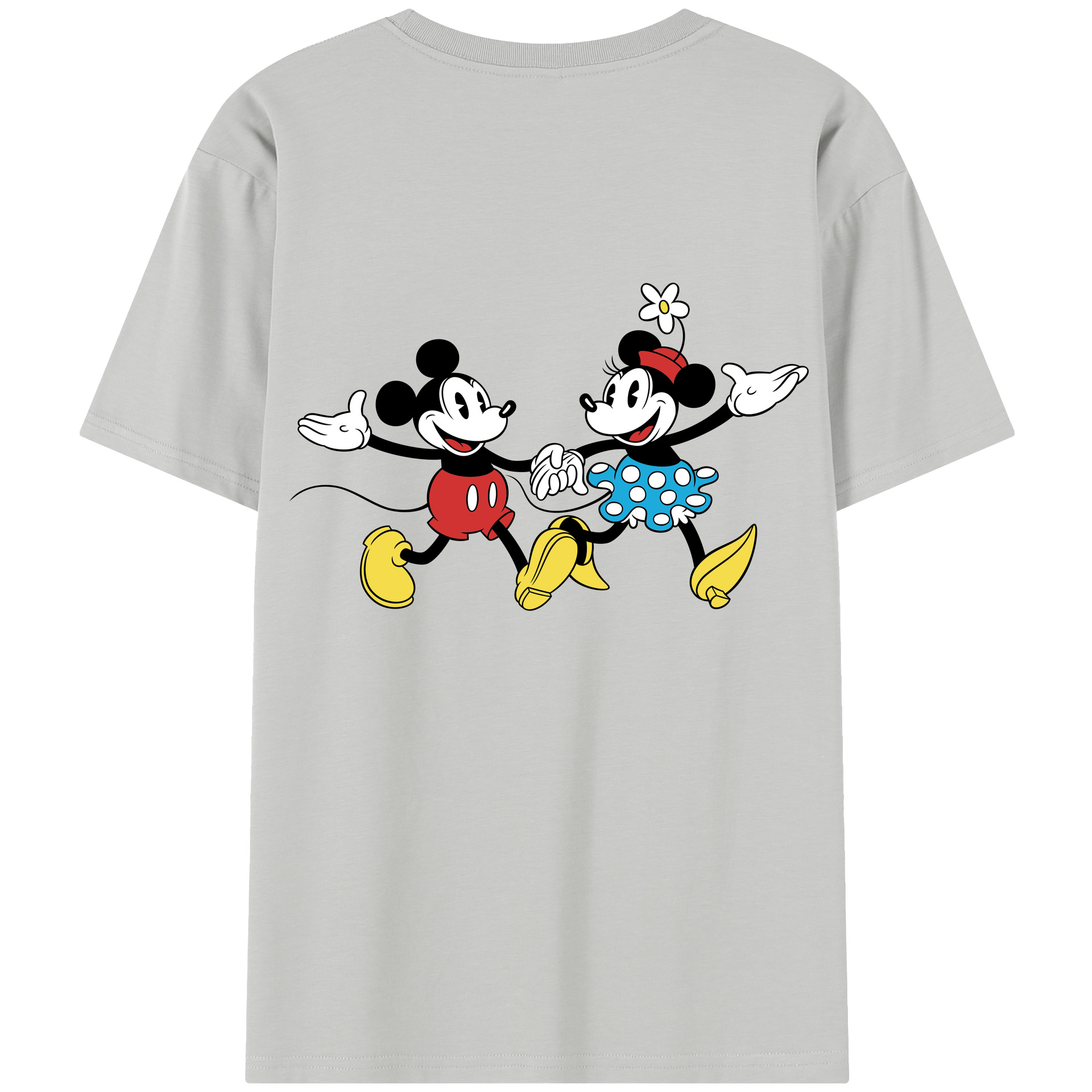 （画像用） ミッキーマウス Mickey Mouse レディース半袖Tシャツ(バックプリント)