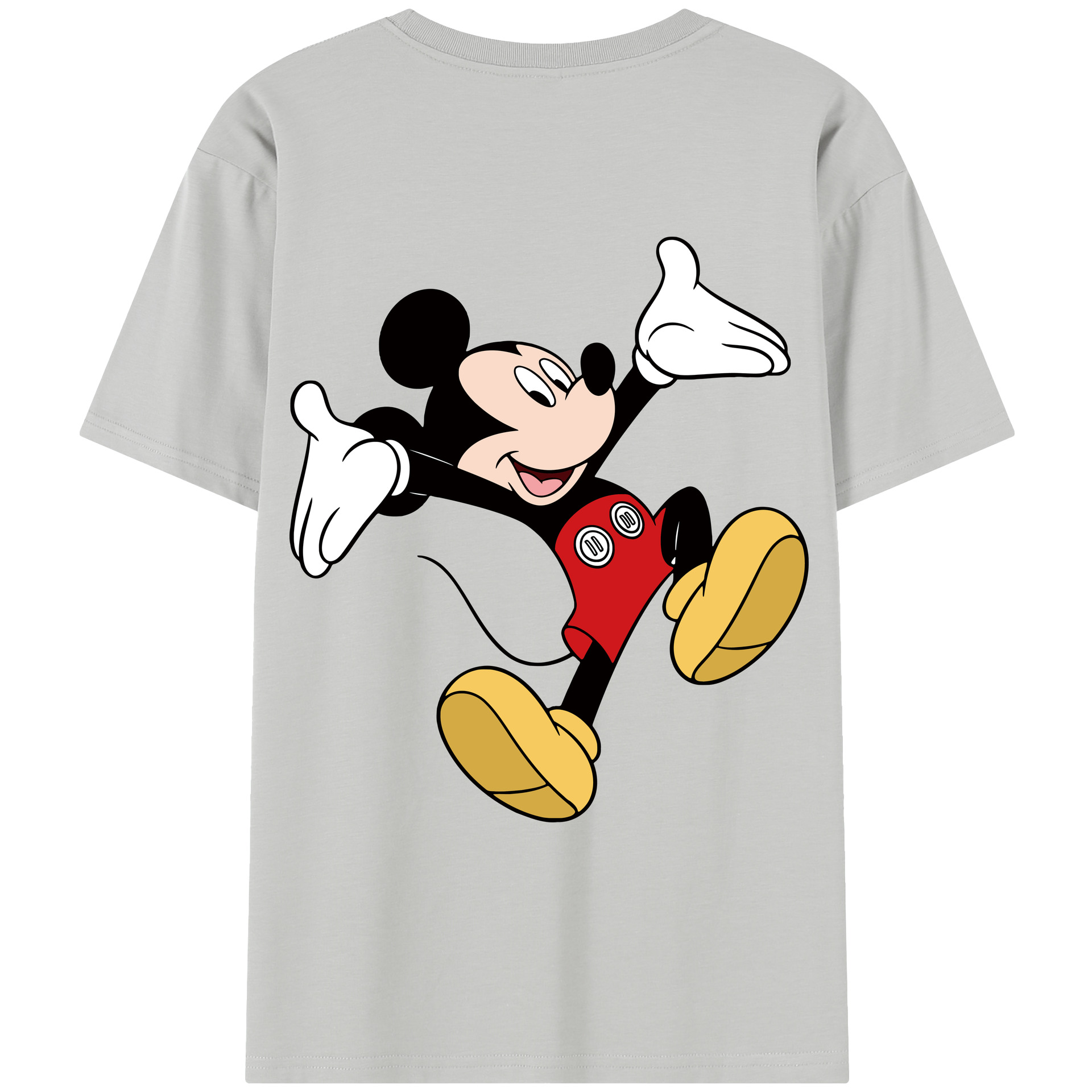 （画像用） ミッキーマウス Mickey Mouse レディース半袖Tシャツ(バックプリント)