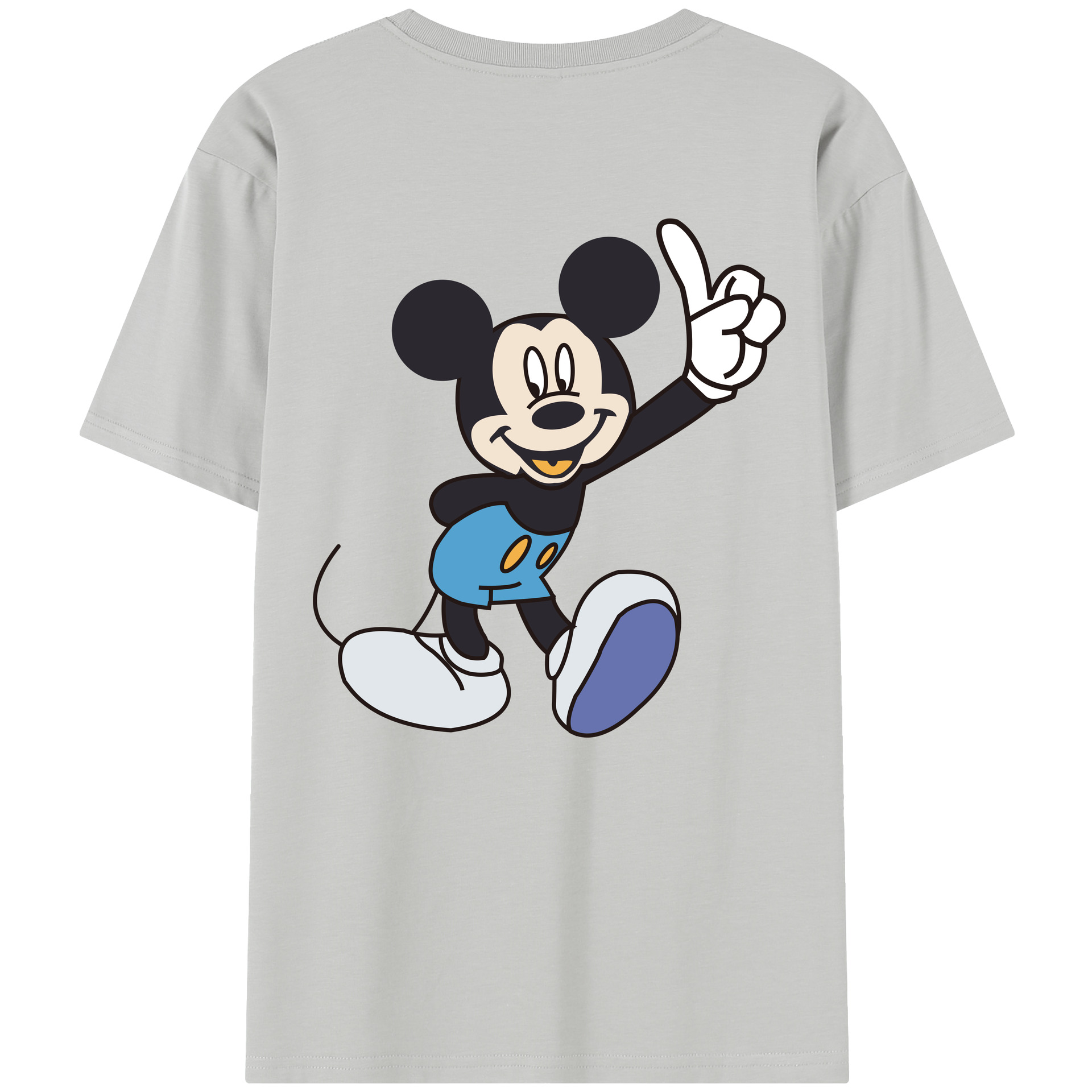（画像用） ミッキーマウス Mickey Mouse レディース半袖Tシャツ(バックプリント)