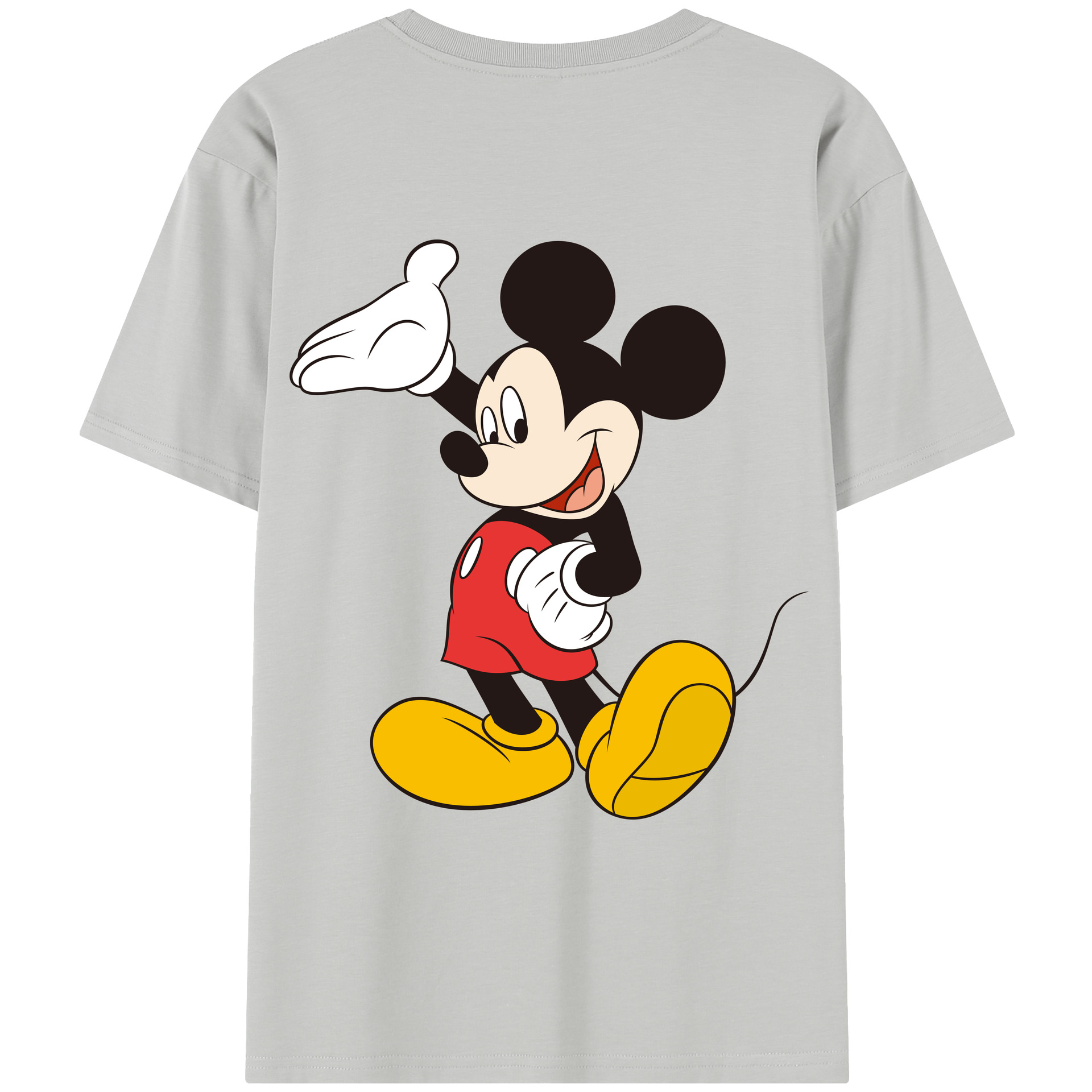 （画像用） ミッキーマウス Mickey Mouse レディース半袖Tシャツ(バックプリント)