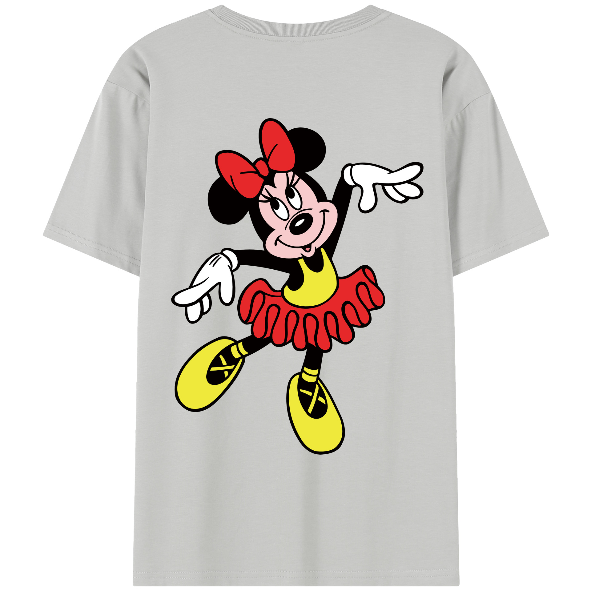 （画像用） ミッキーマウス Mickey Mouse レディース半袖Tシャツ(バックプリント)