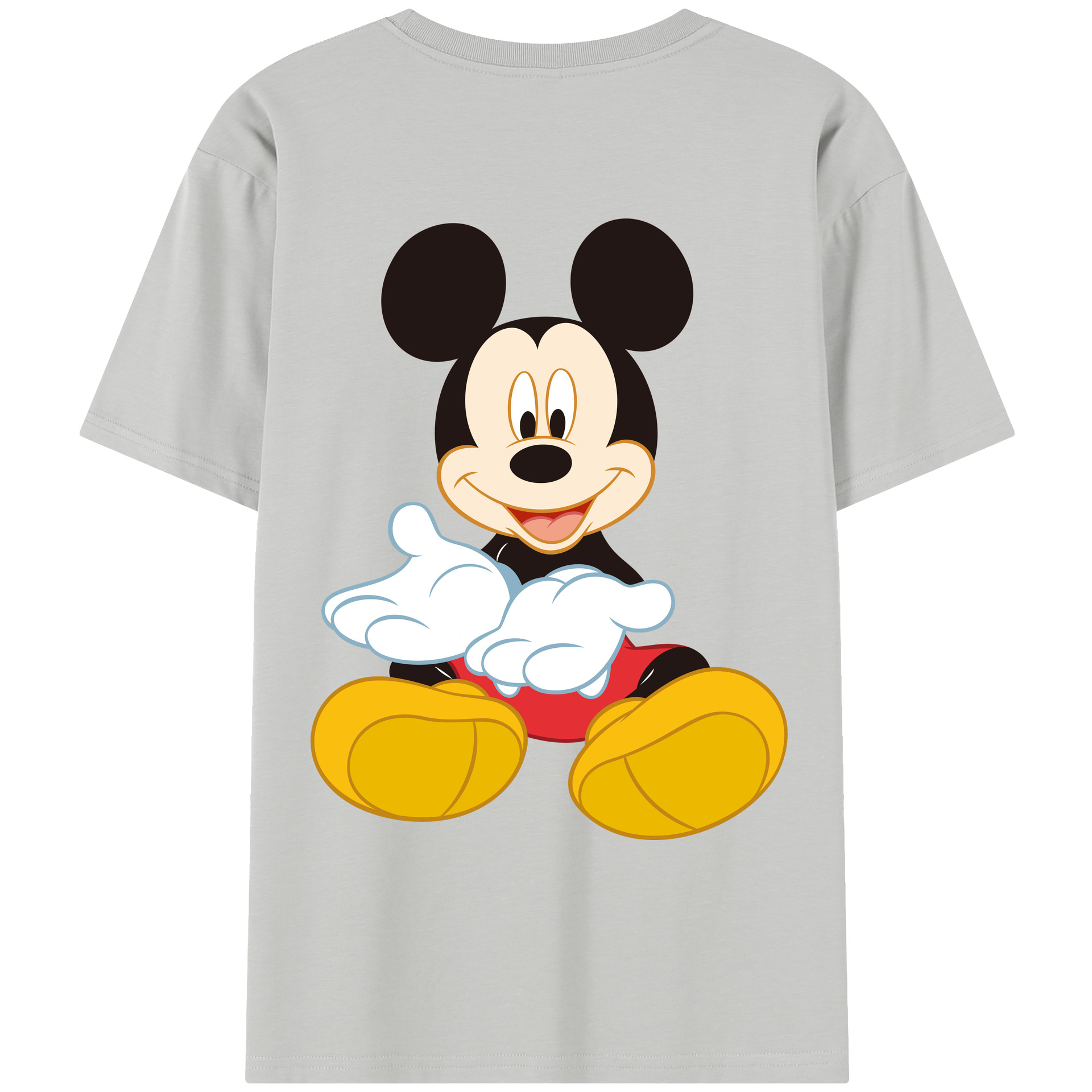 （画像用） ミッキーマウス Mickey Mouse レディース半袖Tシャツ(バックプリント)