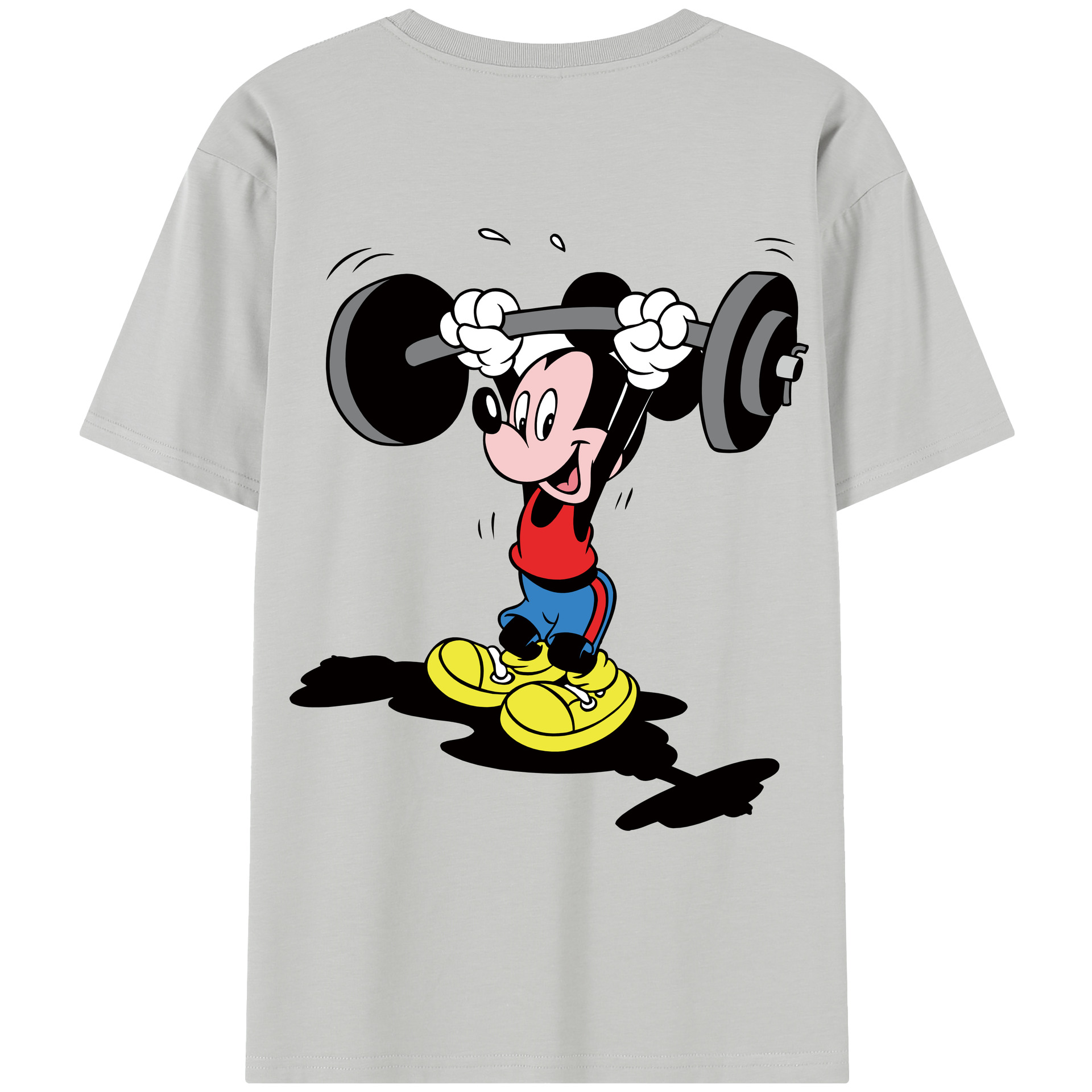 （画像用） ミッキーマウス Mickey Mouse レディース半袖Tシャツ(バックプリント)