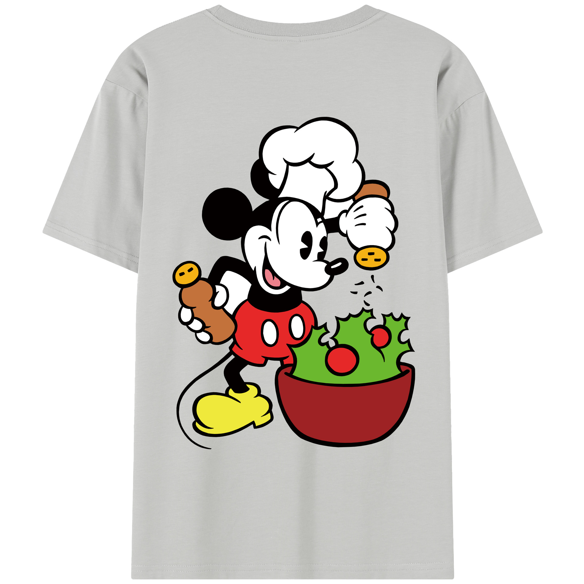 （画像用） ミッキーマウス Mickey Mouse レディース半袖Tシャツ(バックプリント)