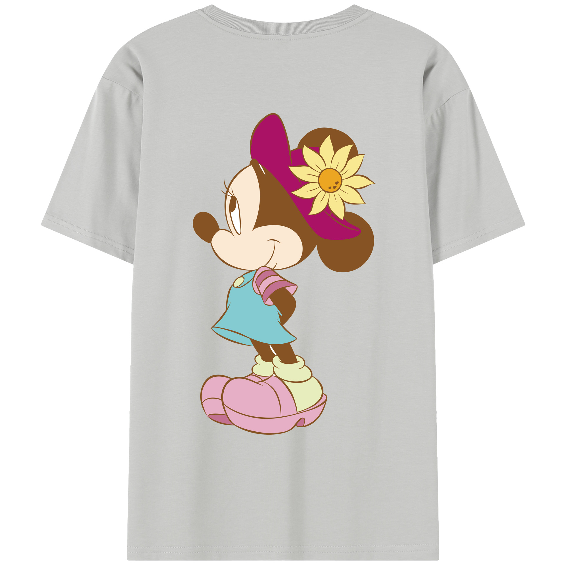（画像用） ミッキーマウス Mickey Mouse レディース半袖Tシャツ(バックプリント)