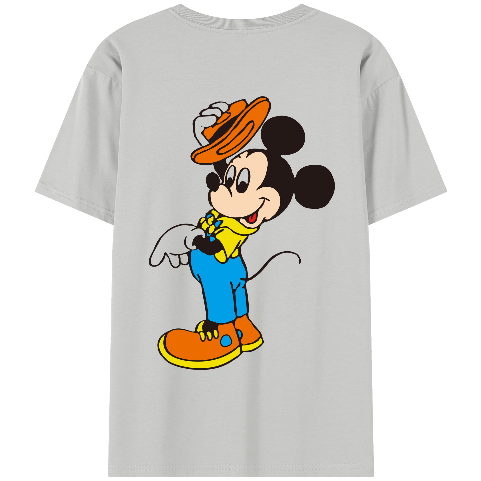 （画像用） ミッキーマウス Mickey Mouse レディース半袖Tシャツ(バックプリント)