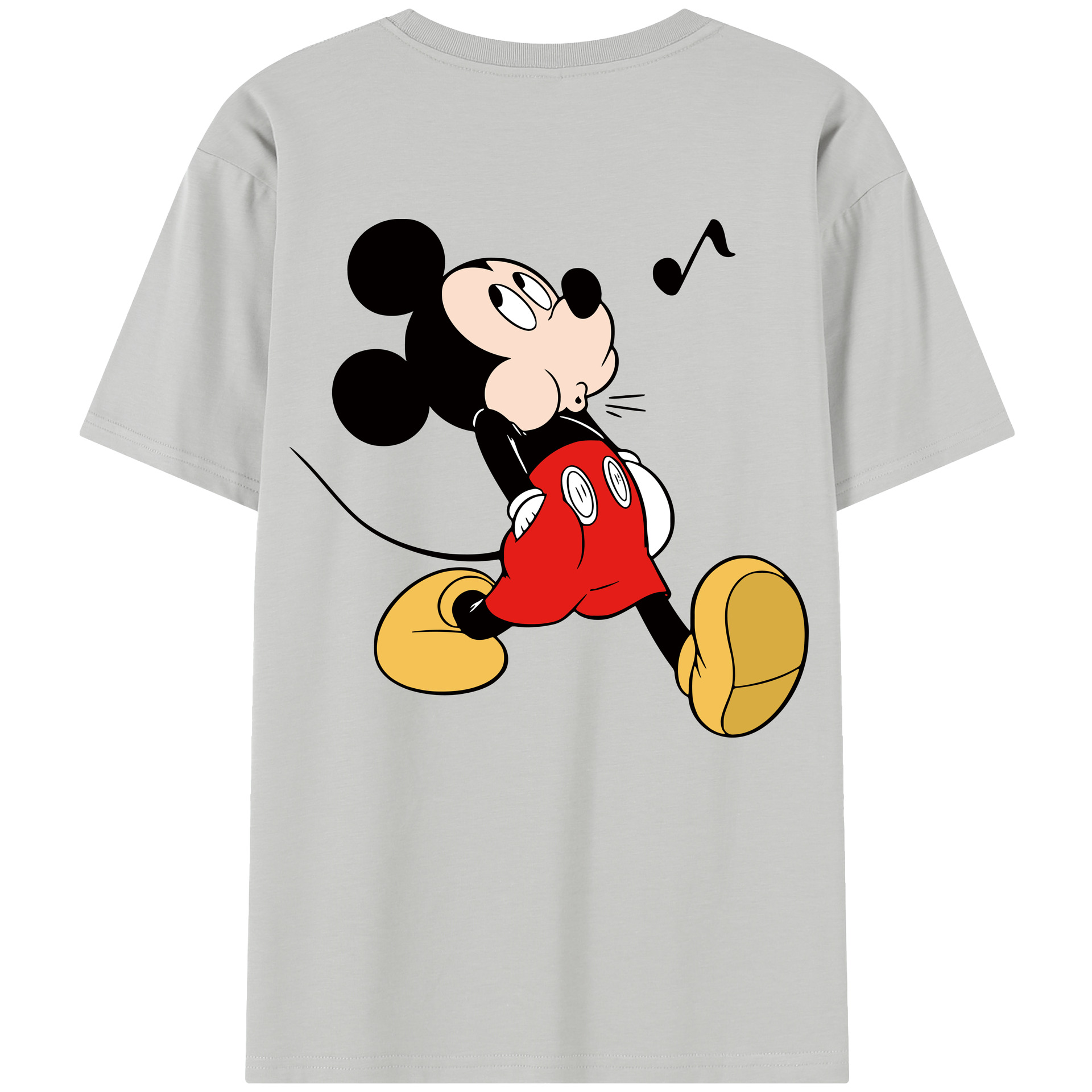（画像用） ミッキーマウス Mickey Mouse レディース半袖Tシャツ(バックプリント)