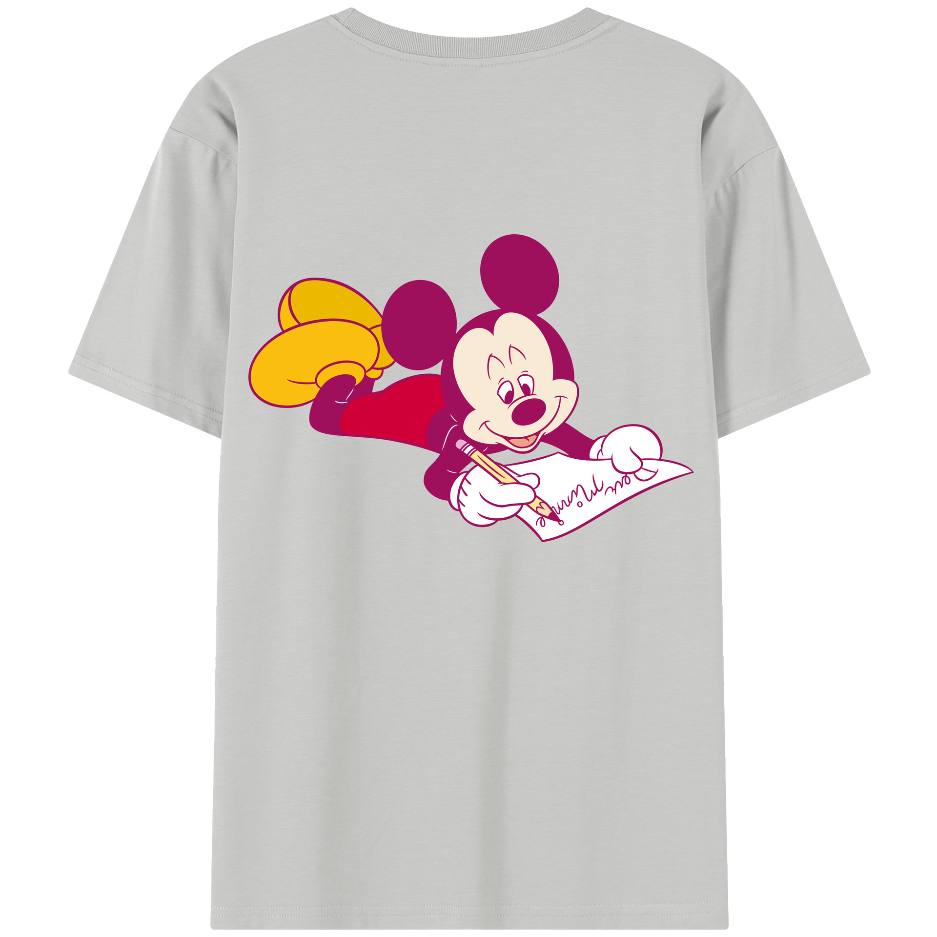 （画像用） ミッキーマウス Mickey Mouse レディース半袖Tシャツ(バックプリント)