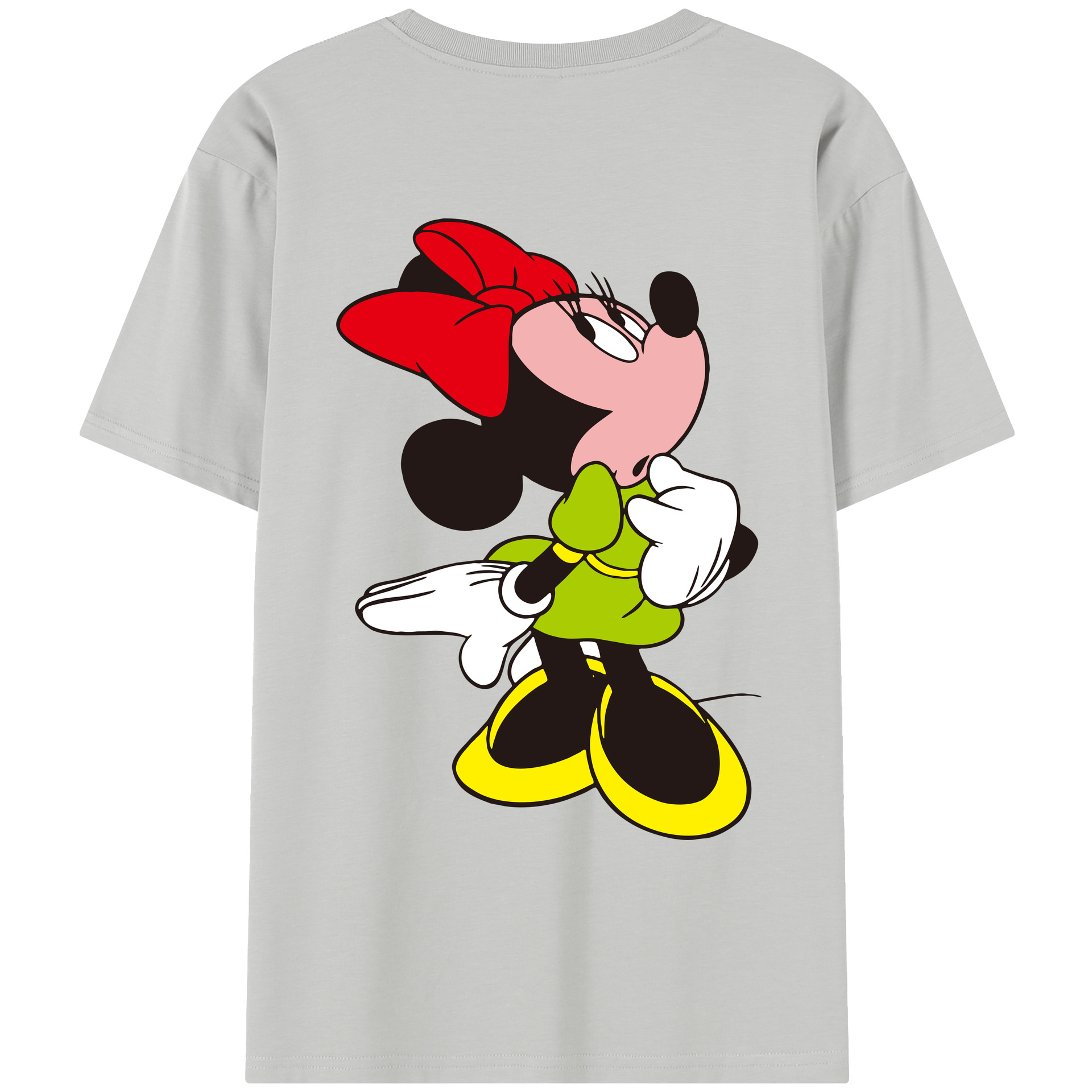 （画像用） ミッキーマウス Mickey Mouse レディース半袖Tシャツ(バックプリント)
