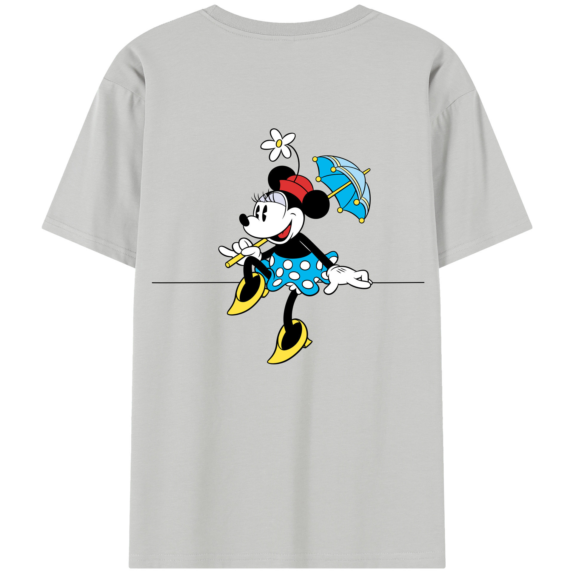 （画像用） ミッキーマウス Mickey Mouse レディース半袖Tシャツ(バックプリント)