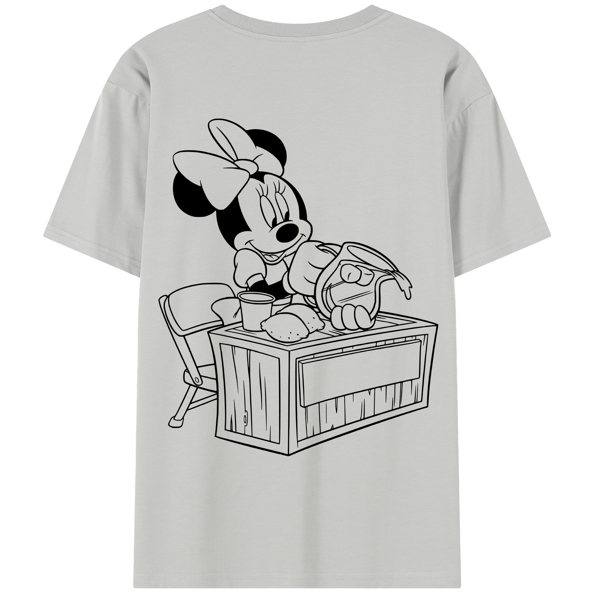 （画像用） ミッキーマウス Mickey Mouse レディース半袖Tシャツ(バックプリント)