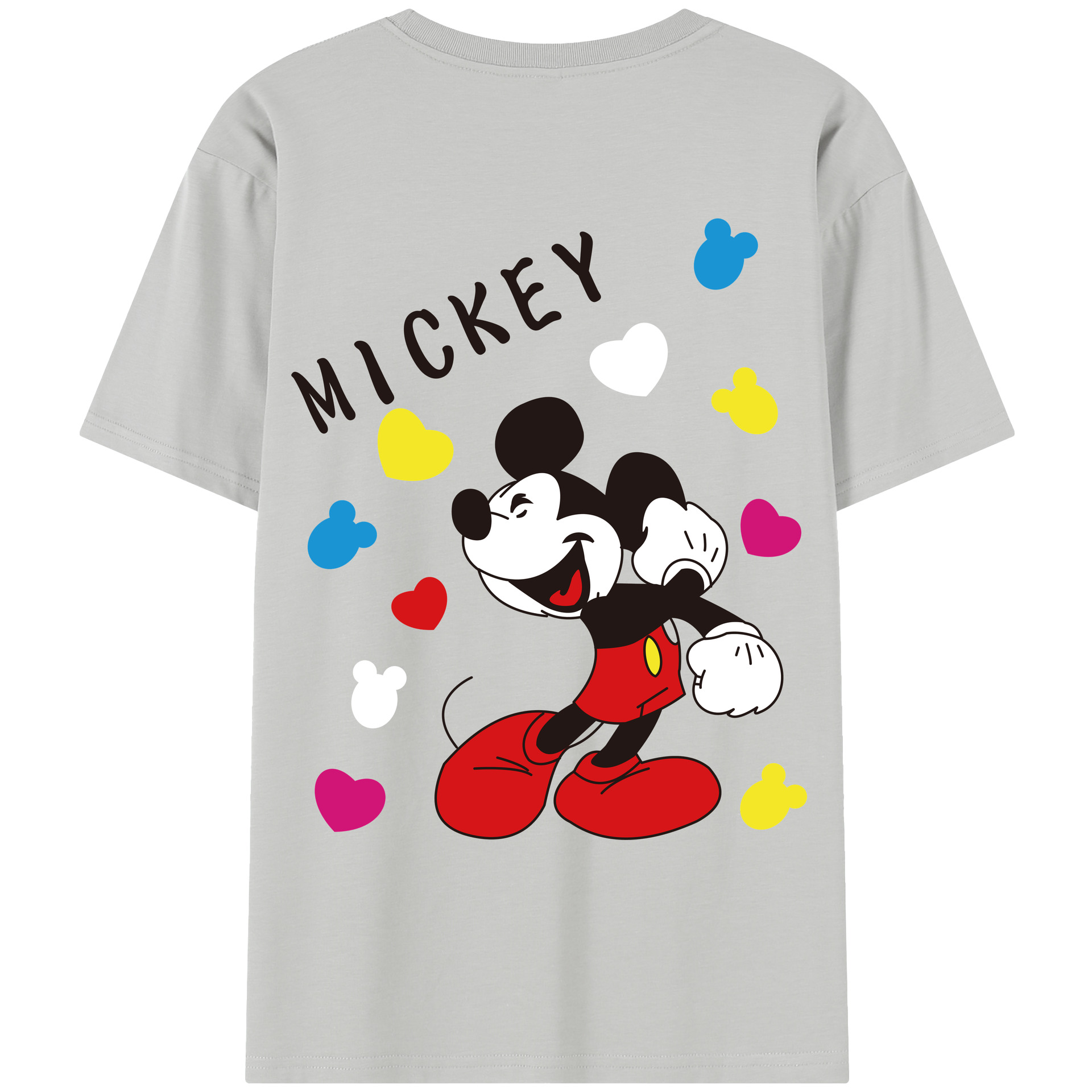 （画像用） ミッキーマウス Mickey Mouse レディース半袖Tシャツ(バックプリント)
