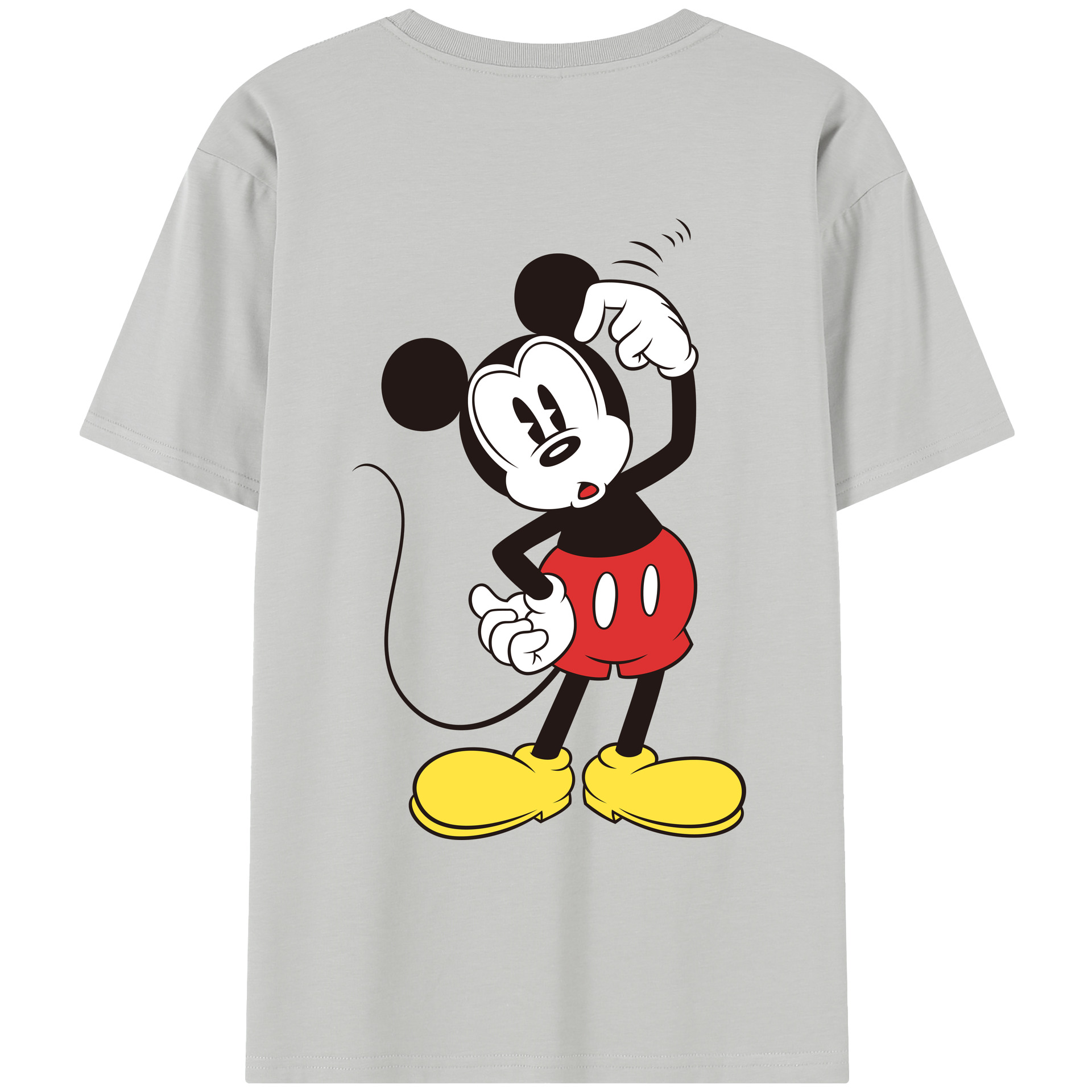 （画像用） ミッキーマウス Mickey Mouse レディース半袖Tシャツ(バックプリント)