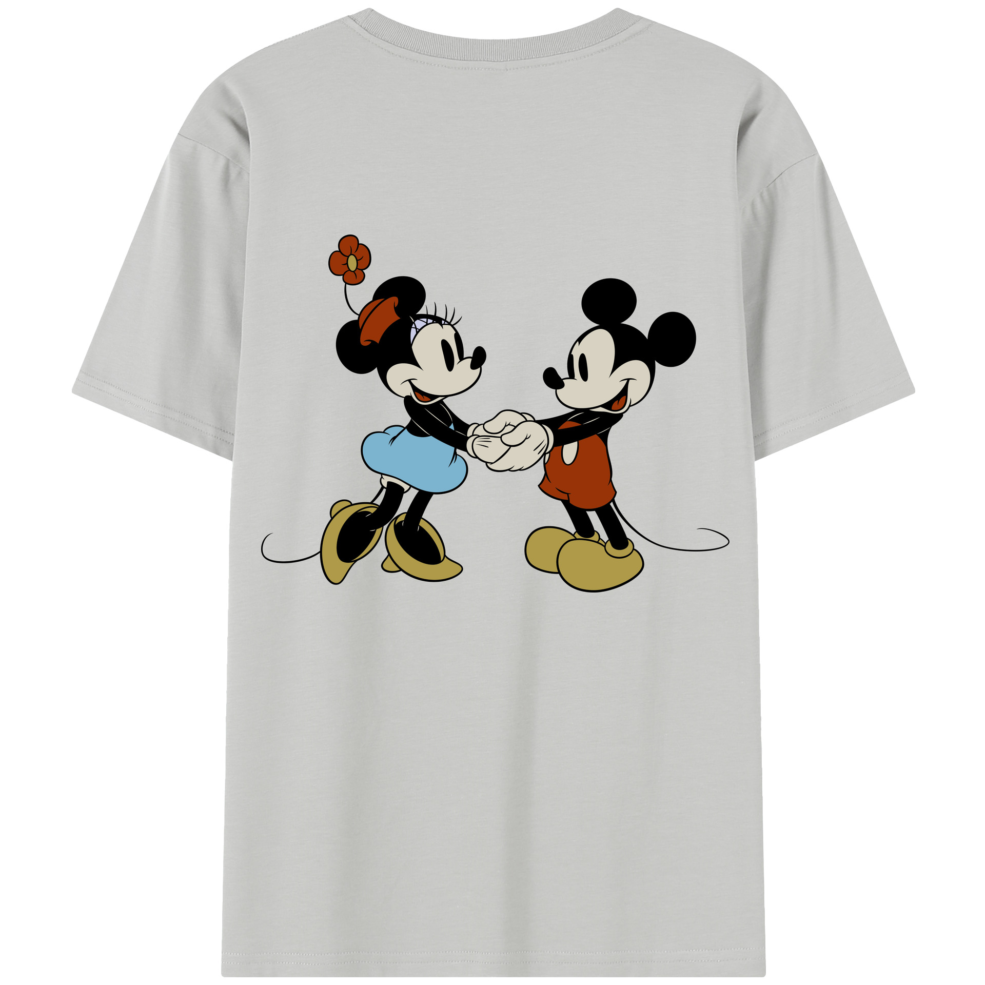 （画像用） ミッキーマウス Mickey Mouse レディース半袖Tシャツ(バックプリント)