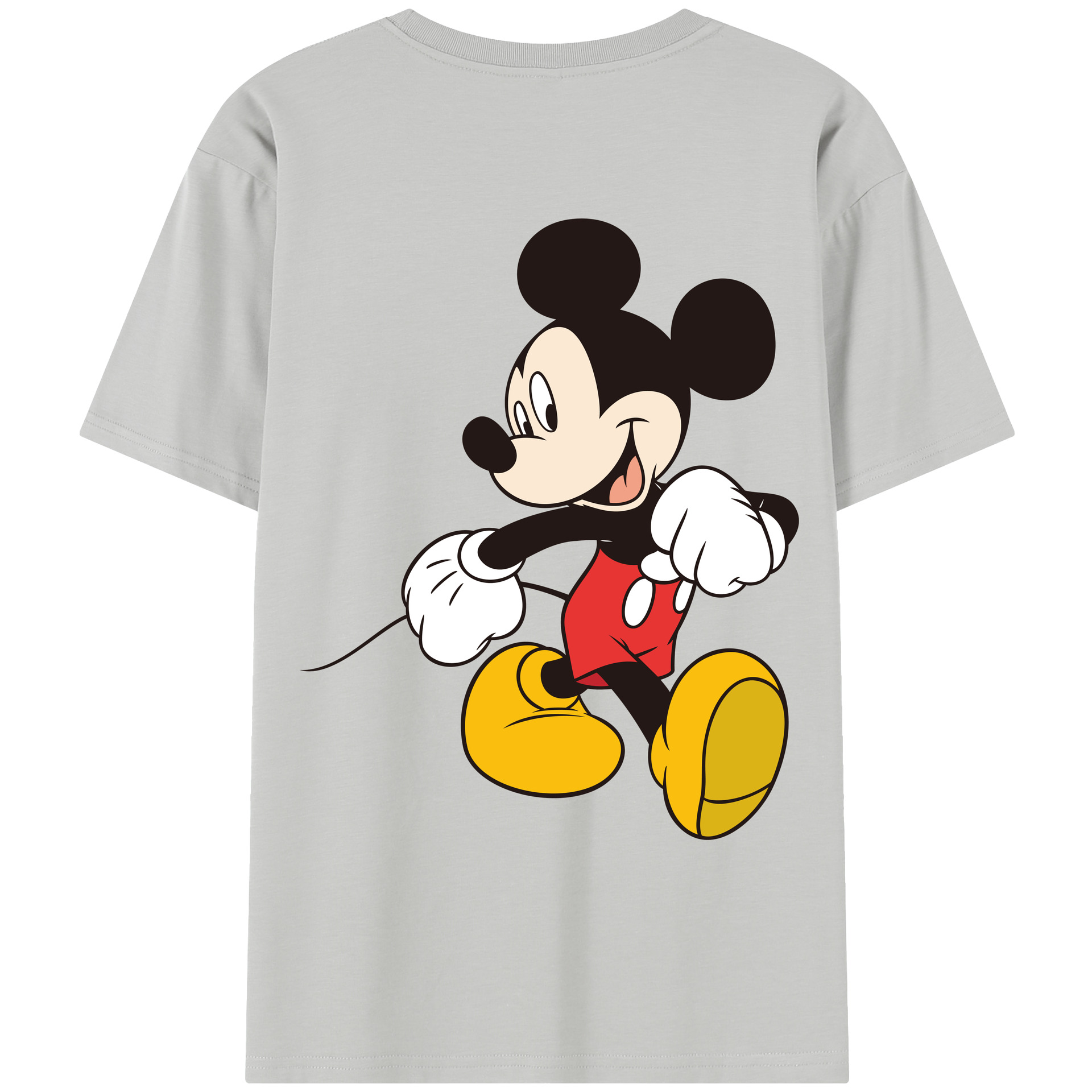 （画像用） ミッキーマウス Mickey Mouse レディース半袖Tシャツ(バックプリント)