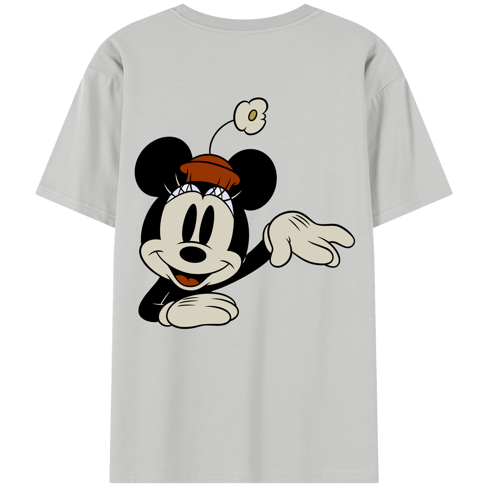 ミッキーマウス Mickey Mouse レディース半袖Tシャツ(バックプリント)