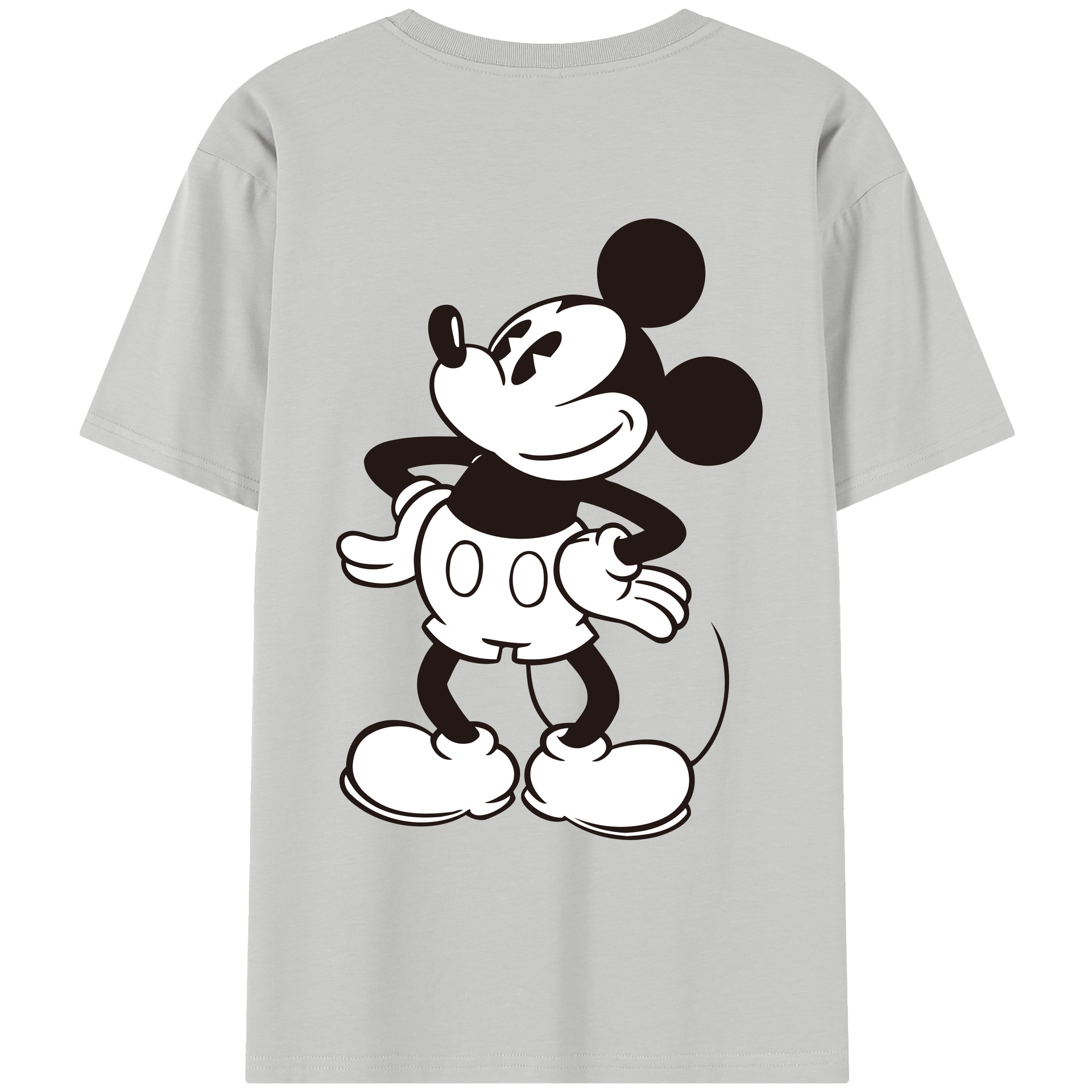 ミッキーマウス Mickey Mouse レディース半袖Tシャツ(バックプリント)