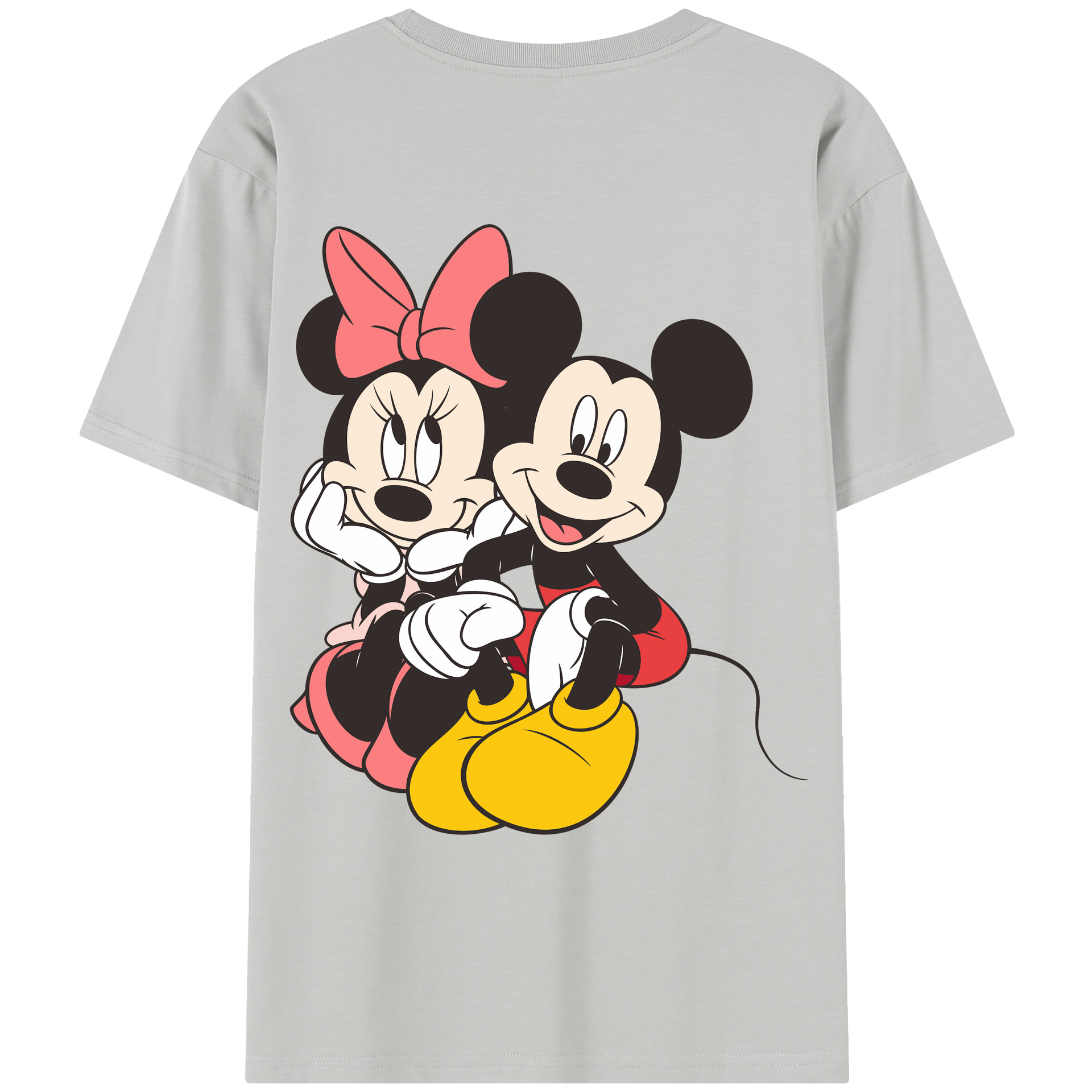 ミッキーマウス Mickey Mouse レディース半袖Tシャツ(バックプリント)