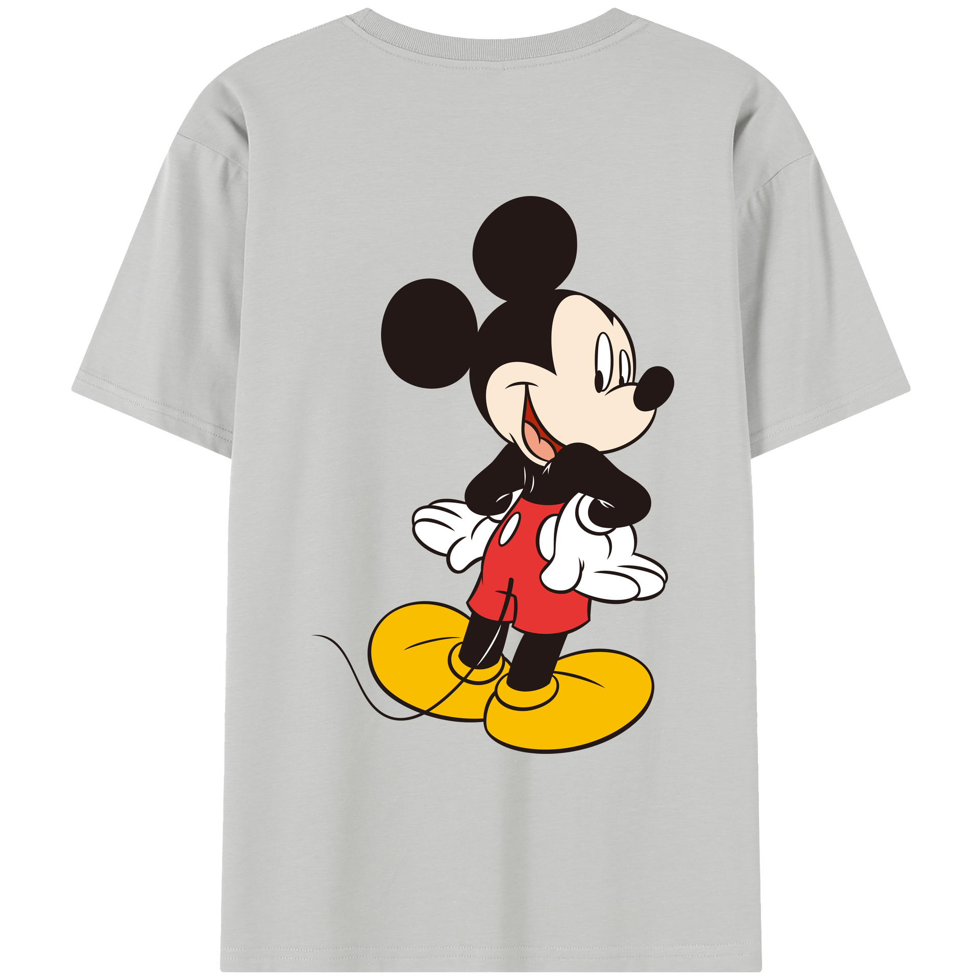 （画像用） ミッキーマウス Mickey Mouse レディース半袖Tシャツ(バックプリント)