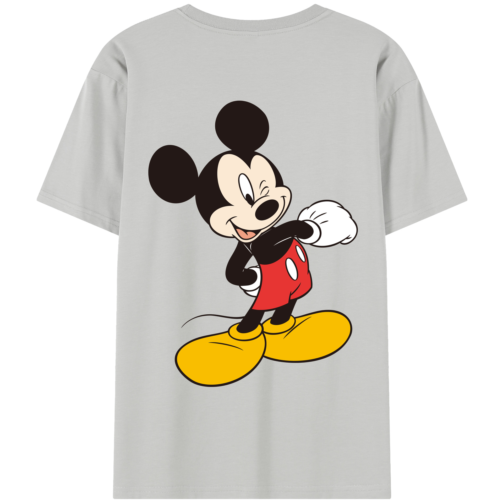 （画像用） ミッキーマウス Mickey Mouse レディース半袖Tシャツ(バックプリント)