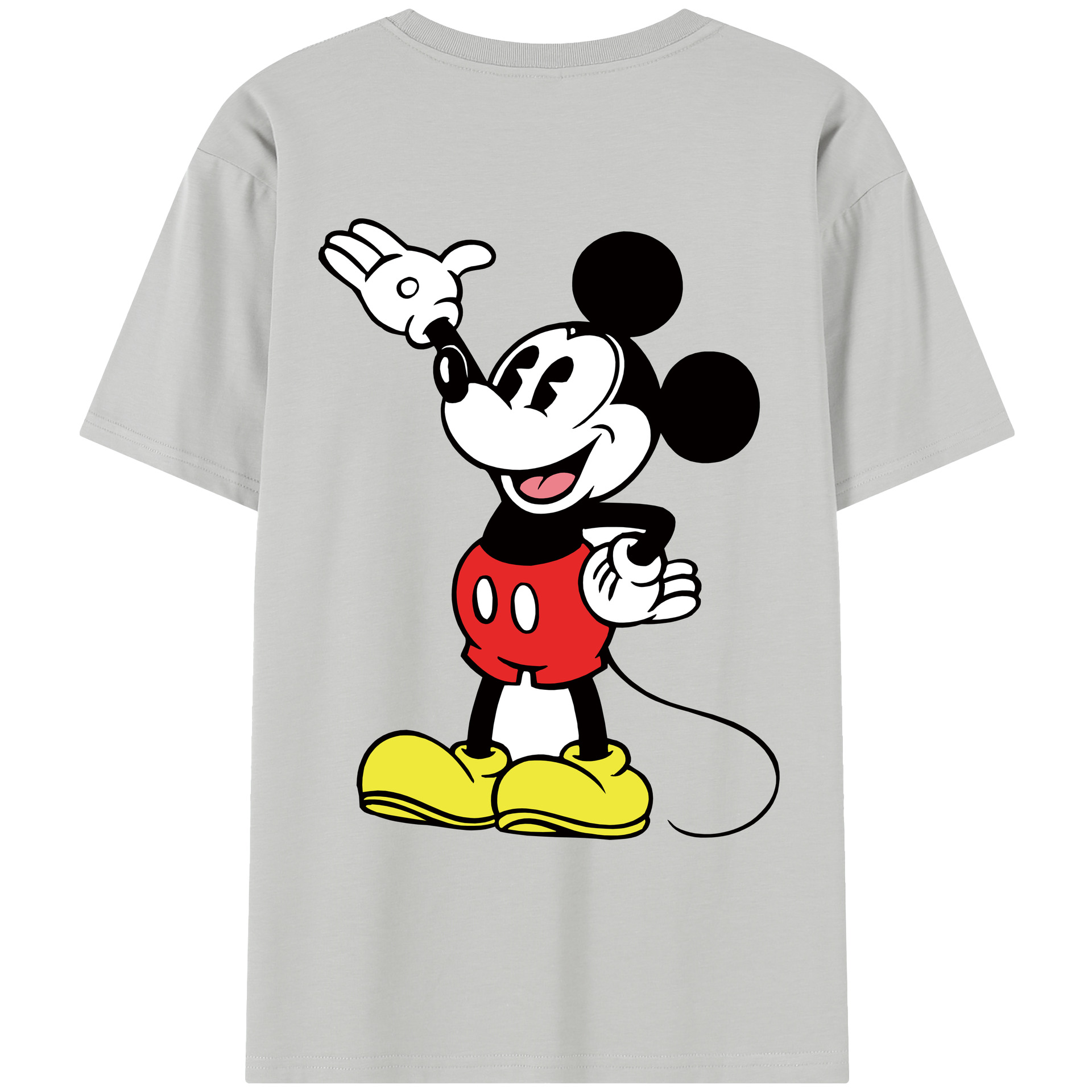 （画像用） ミッキーマウス Mickey Mouse レディース半袖Tシャツ(バックプリント)