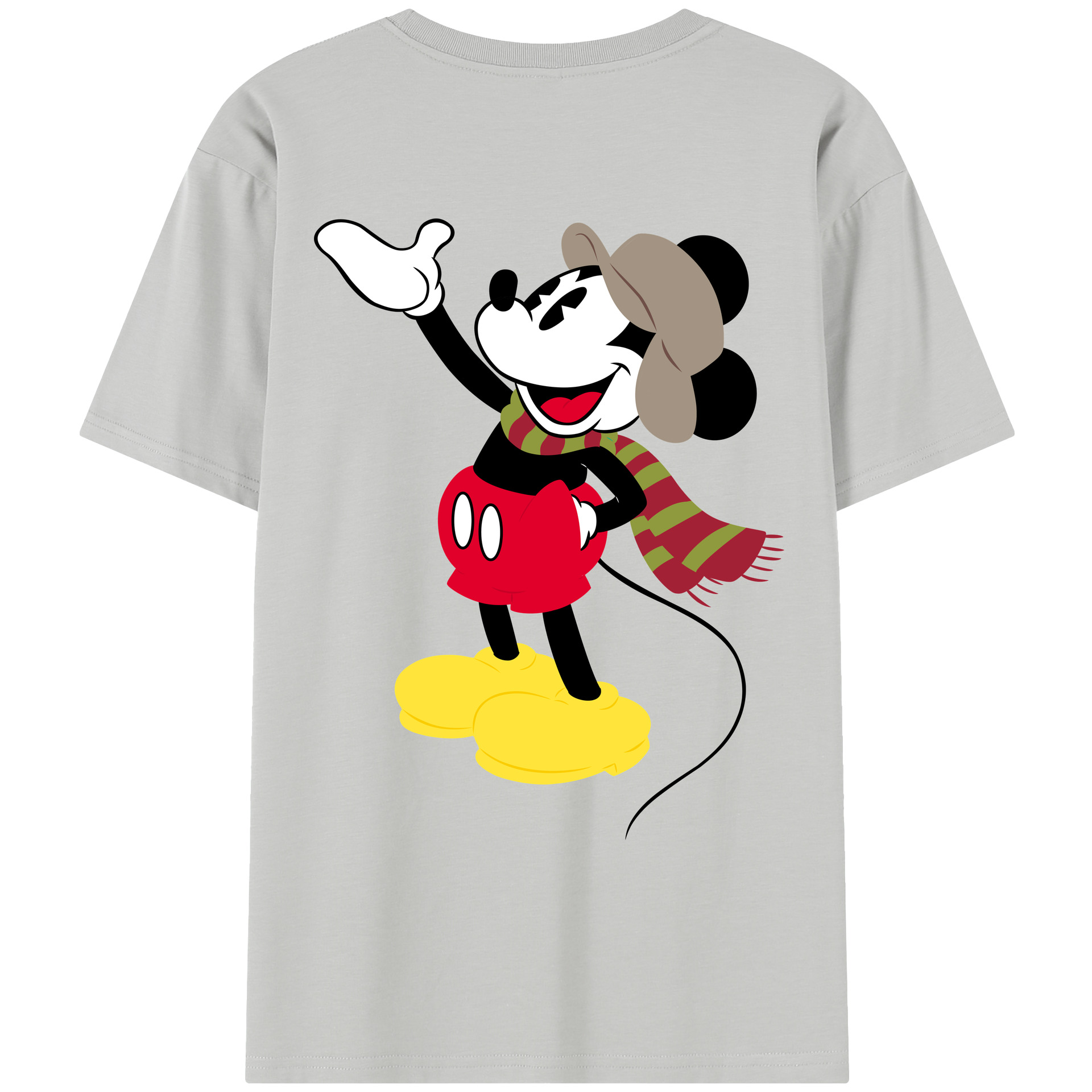 （画像用） ミッキーマウス Mickey Mouse レディース半袖Tシャツ(バックプリント)