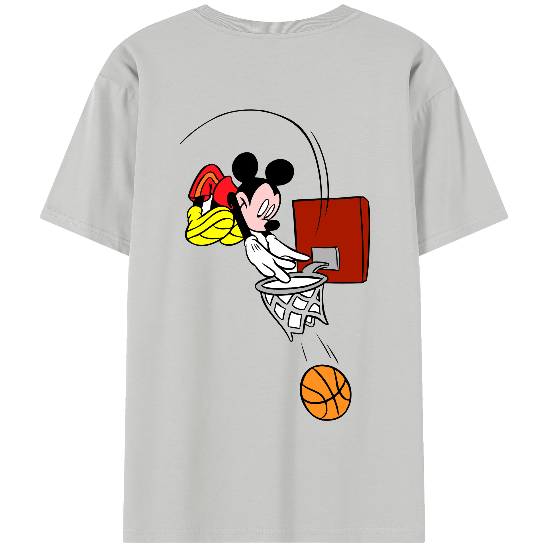 （画像用） ミッキーマウス Mickey Mouse レディース半袖Tシャツ(バックプリント)